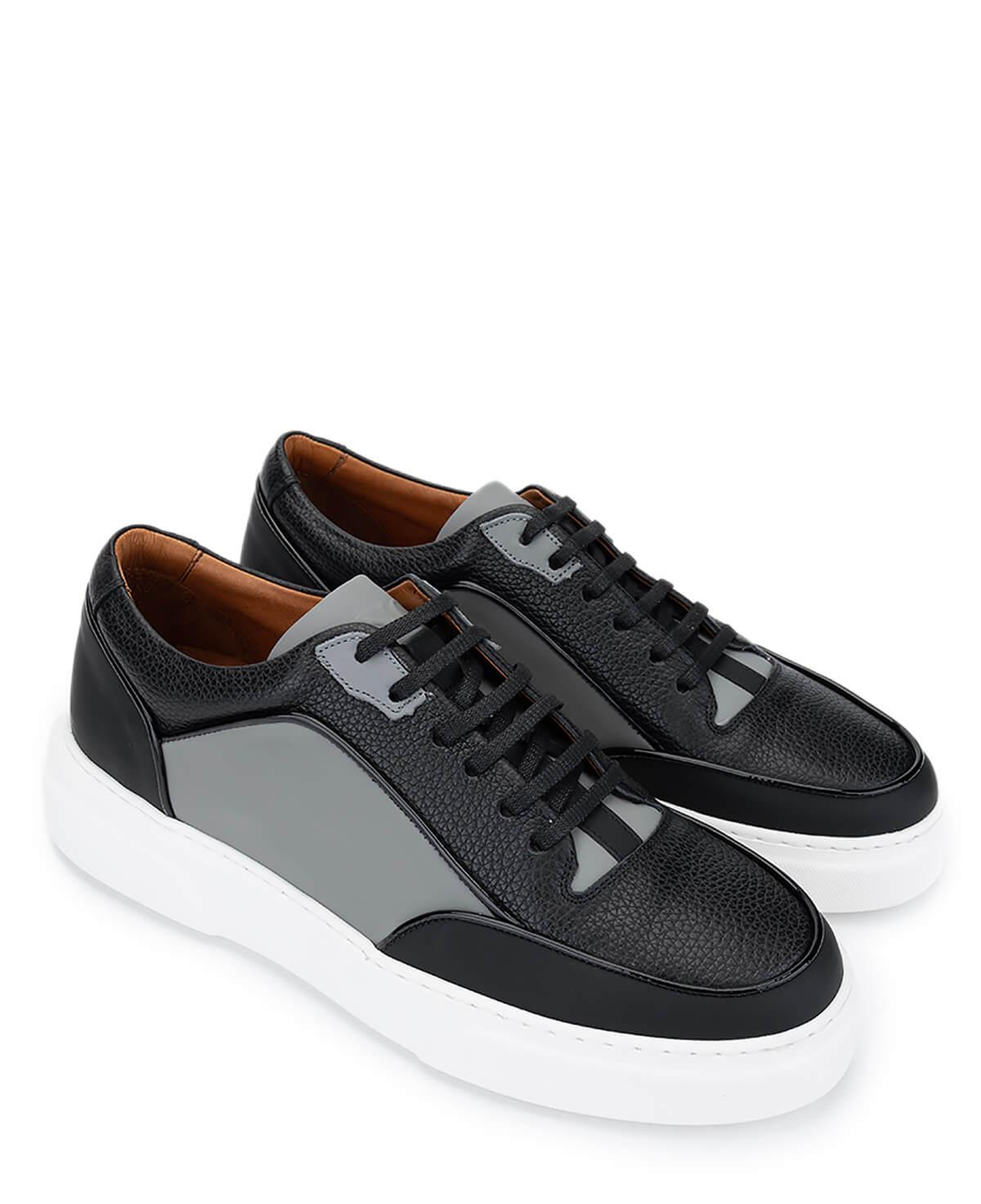 Tamer Tanca Erkek Hakiki Deri Siyah Sneakers & Spor Ayakkabı