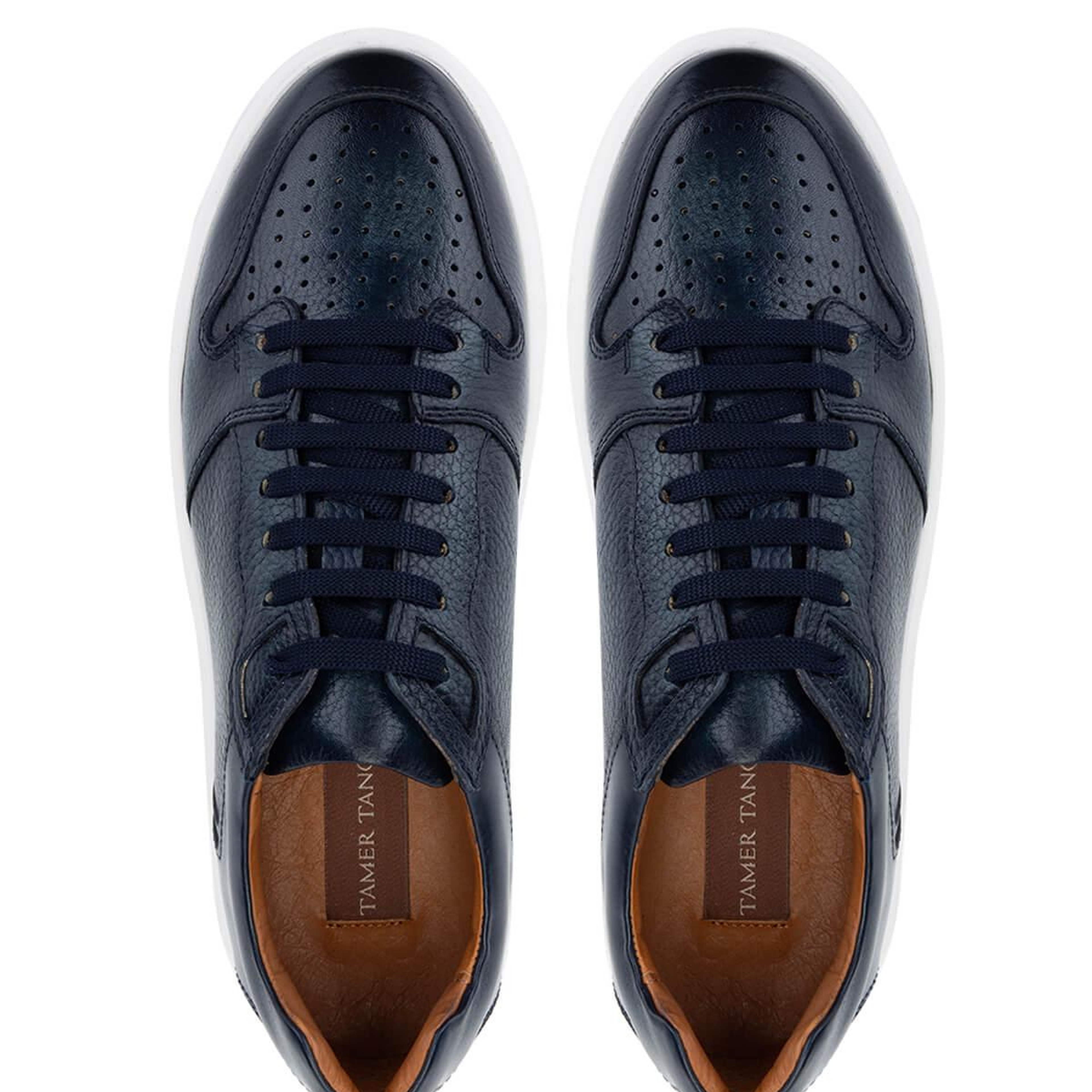 Tamer Tanca Erkek Hakiki Deri Lacivert Sneakers & Spor Ayakkabı