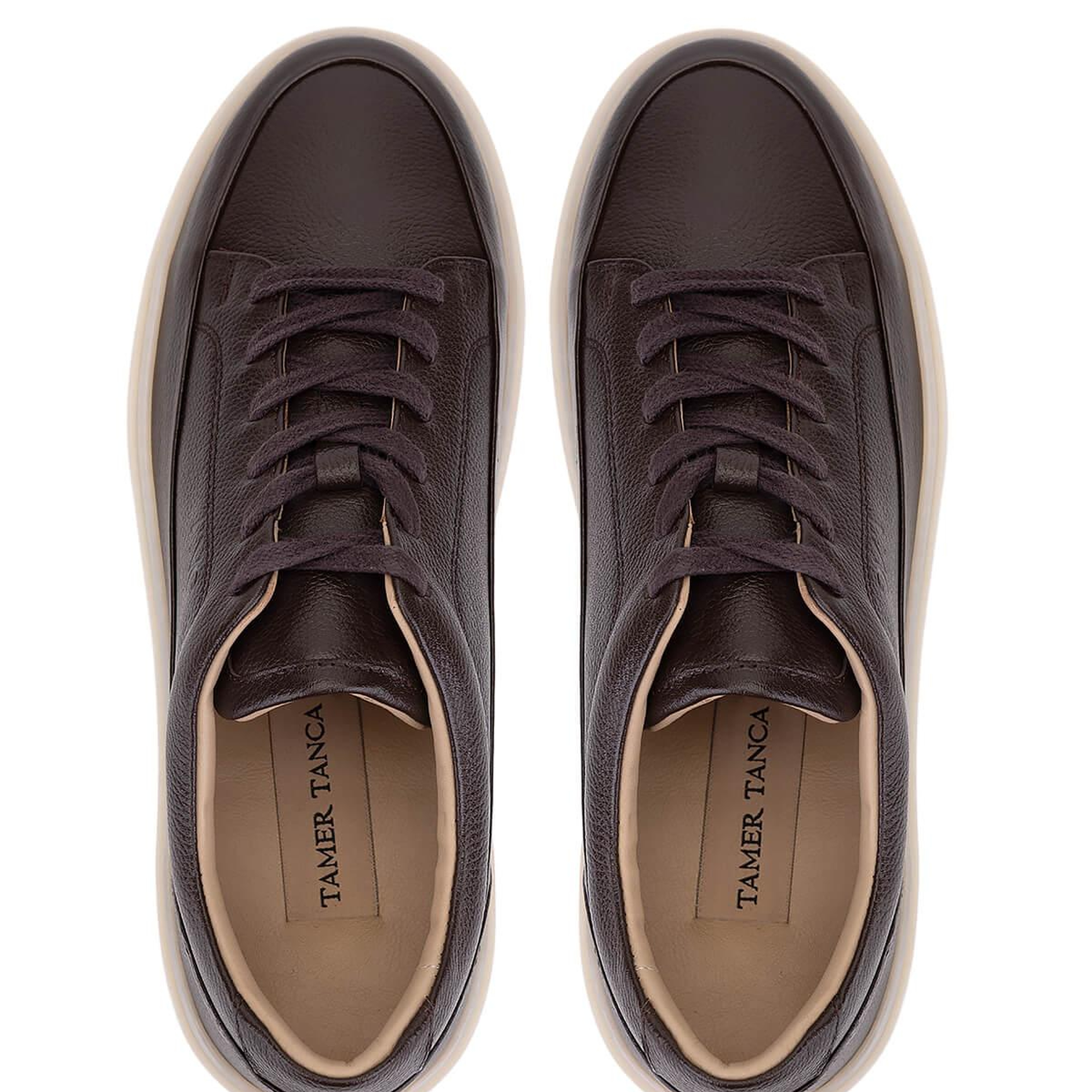 Tamer Tanca Erkek Hakiki Deri Kahverengi Casual Ayakkabı