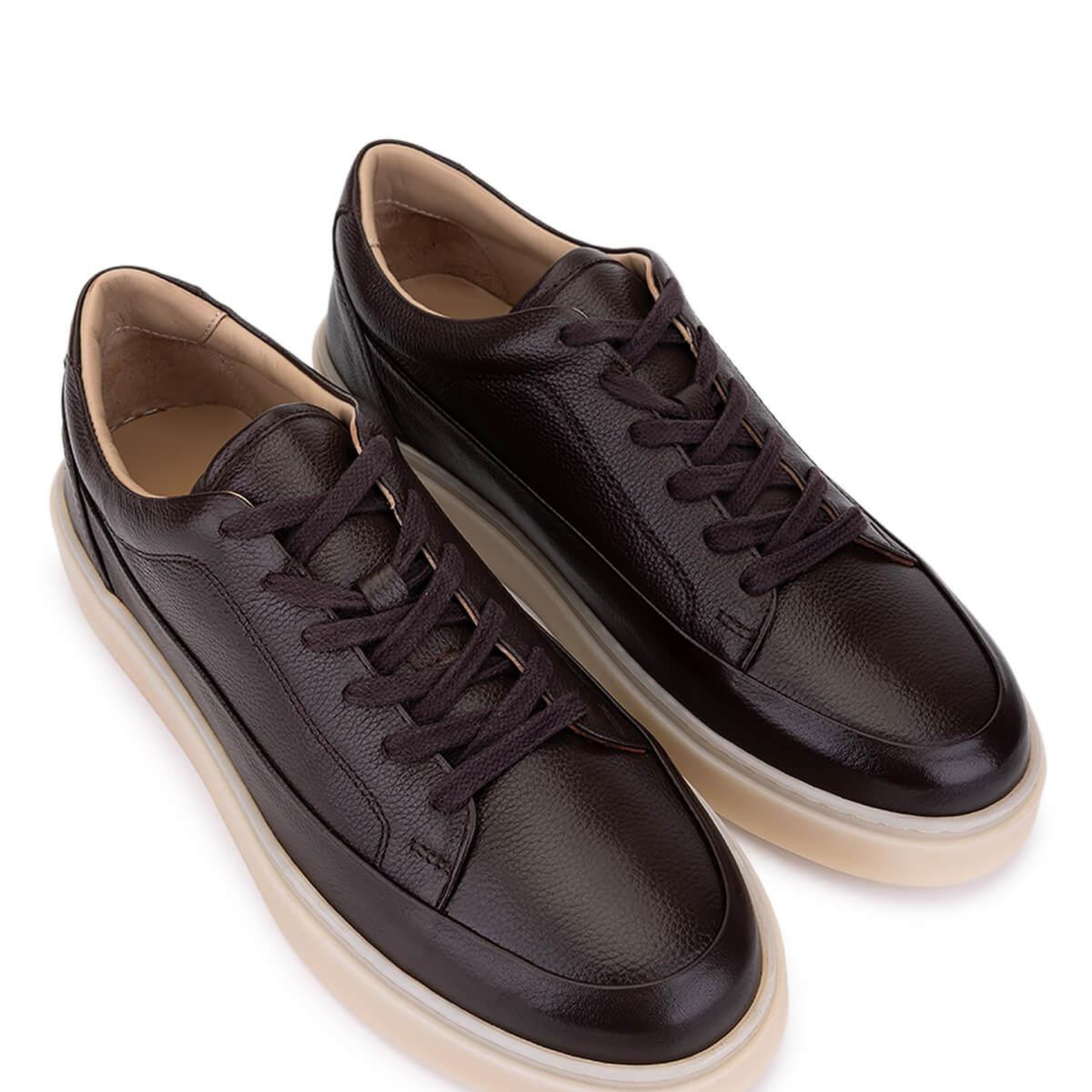 Tamer Tanca Erkek Hakiki Deri Kahverengi Casual Ayakkabı