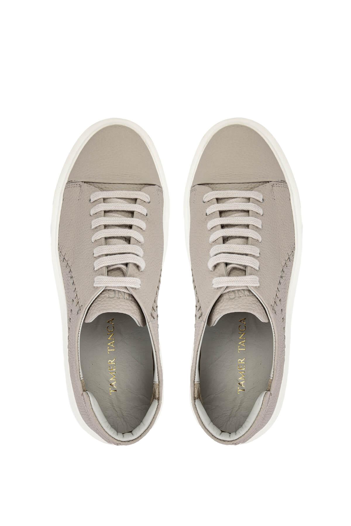 Tamer Tanca Erkek Hakiki Deri Bej Sneakers & Spor Ayakkabı