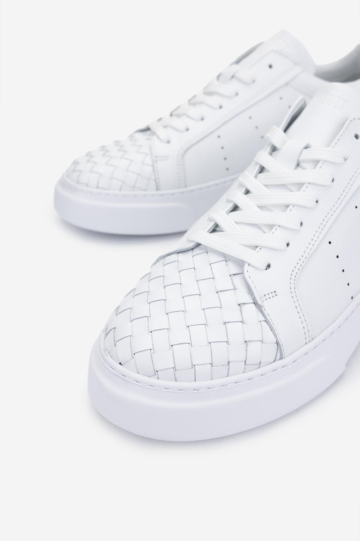 Valmenti Erkek Hakiki Deri Beyaz Sneakers & Spor Ayakkabı