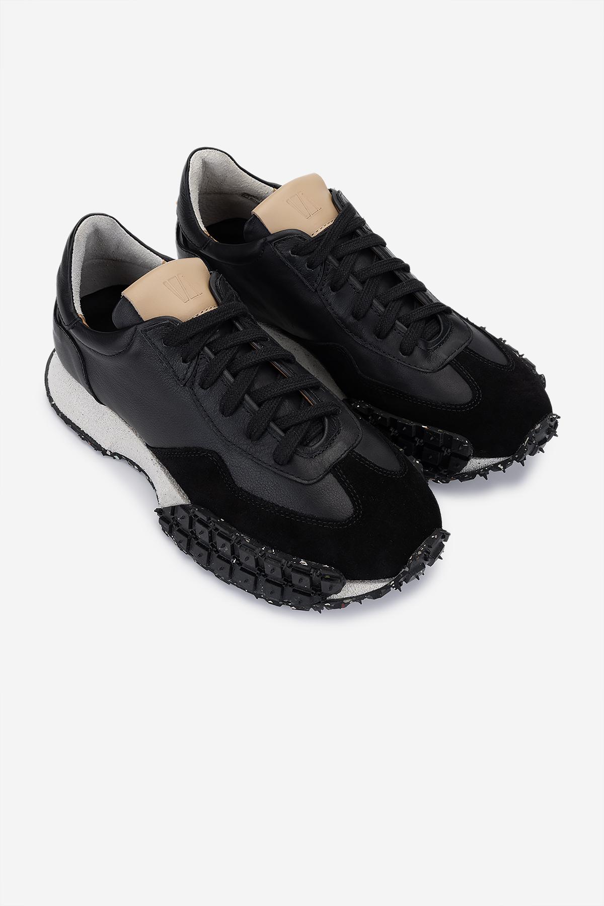 Valmenti Erkek Hakiki Deri Siyah Sneakers & Spor Ayakkabı