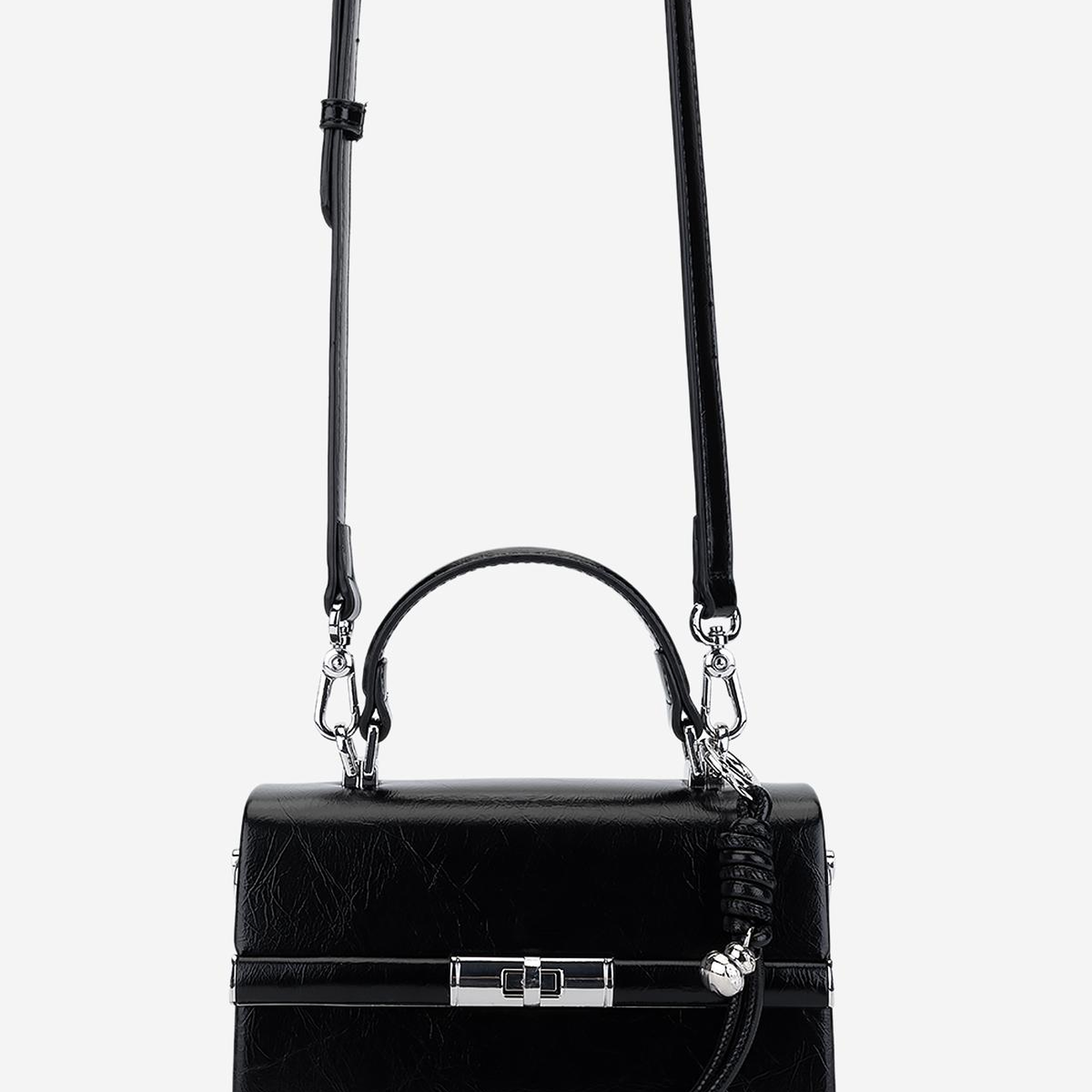 Valmenti Kadın Suni Deri Siyah El Çantası