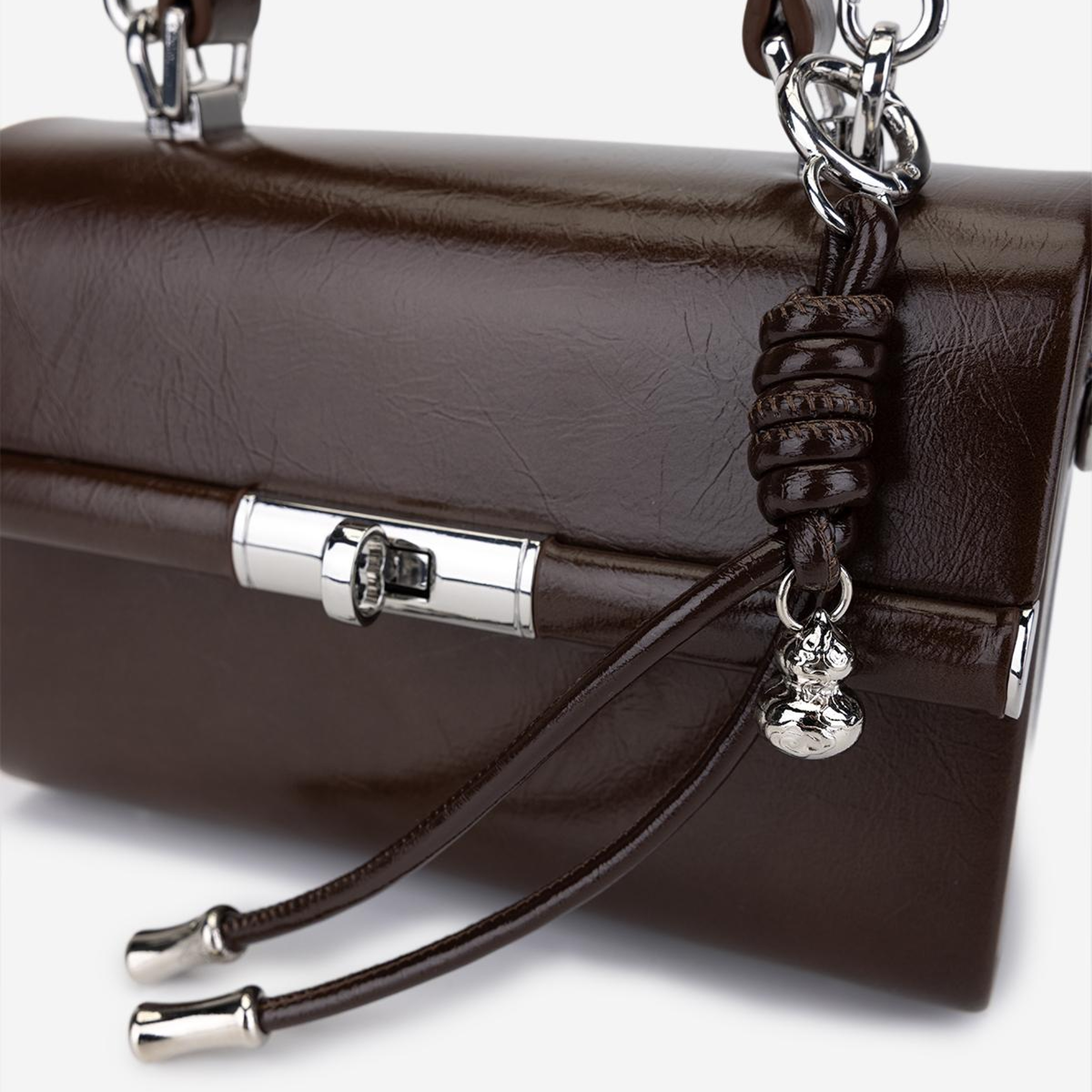 Valmenti Kadın Suni Deri Kahverengi El Çantası