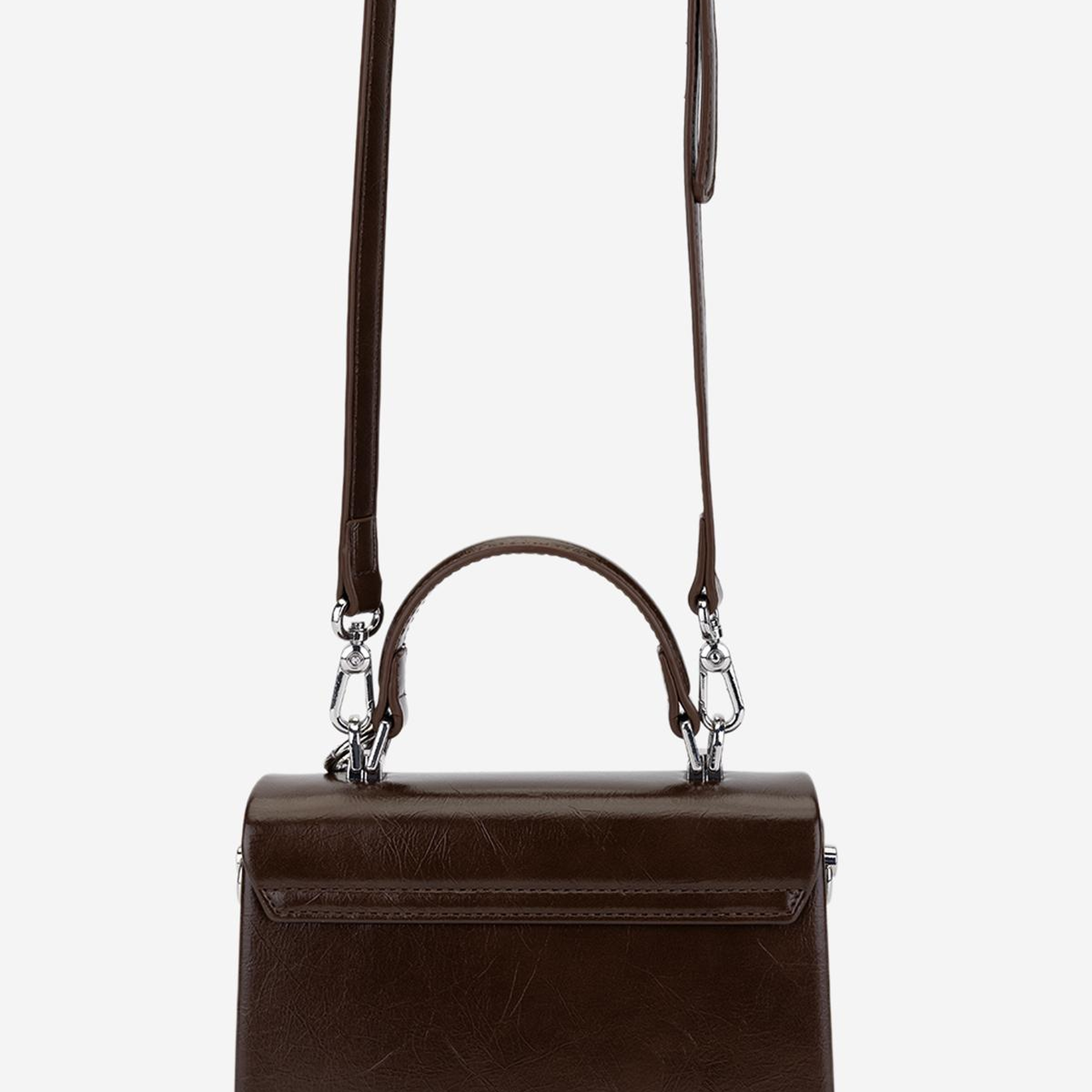 Valmenti Kadın Suni Deri Kahverengi El Çantası