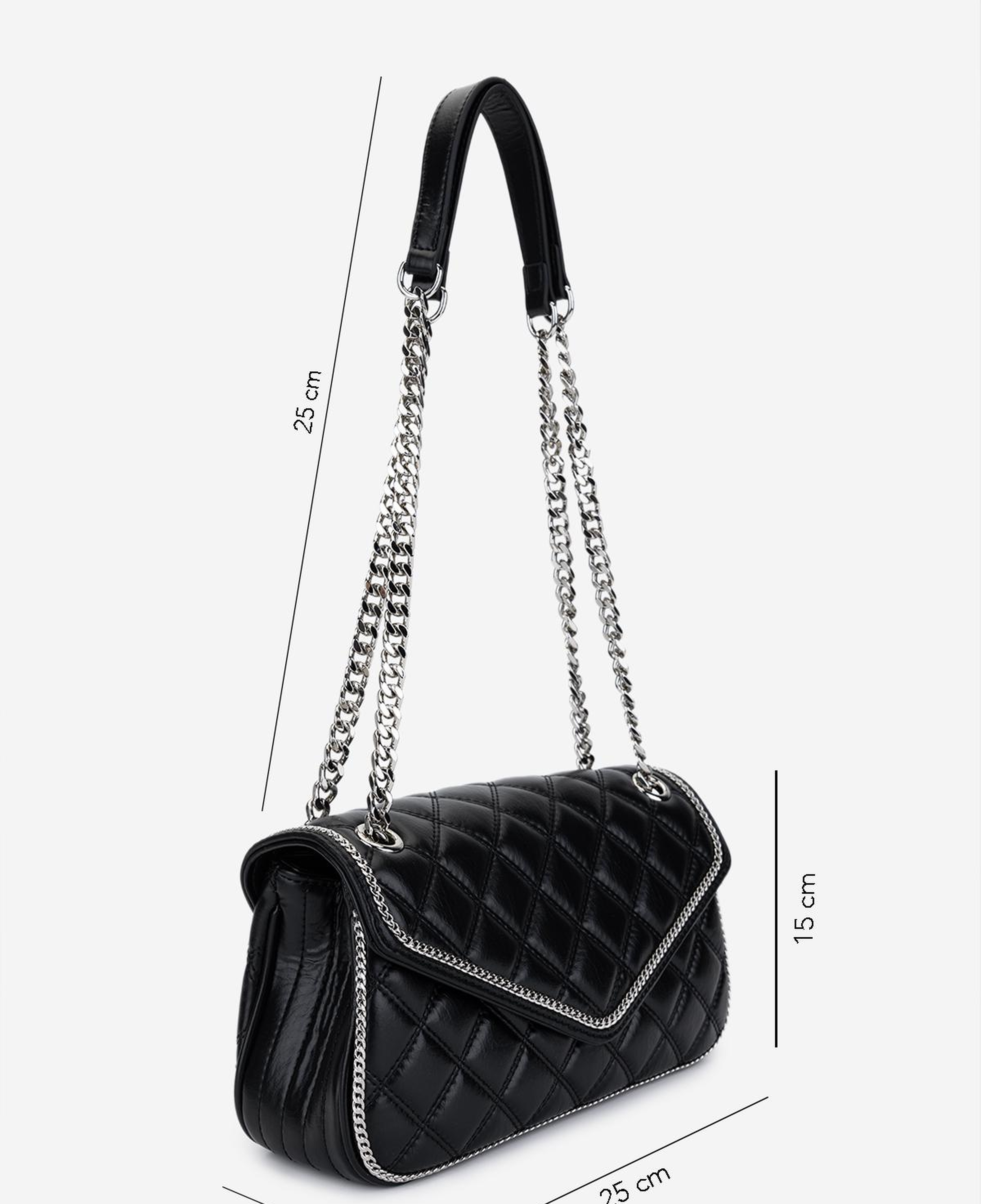 Valmenti Kadın Suni Deri Siyah Omuz Çanta