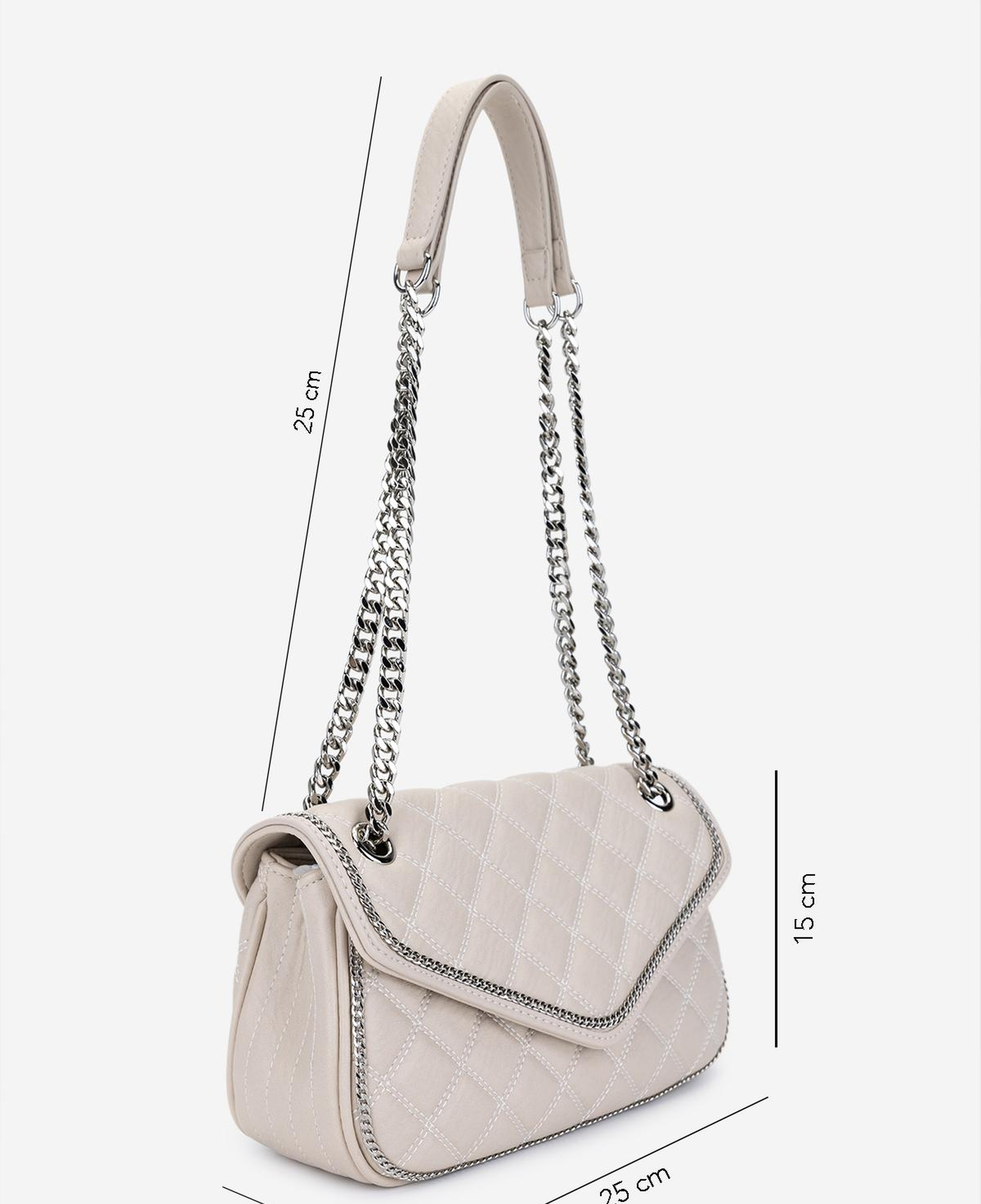 Valmenti Kadın Suni Deri Bej Omuz Çanta