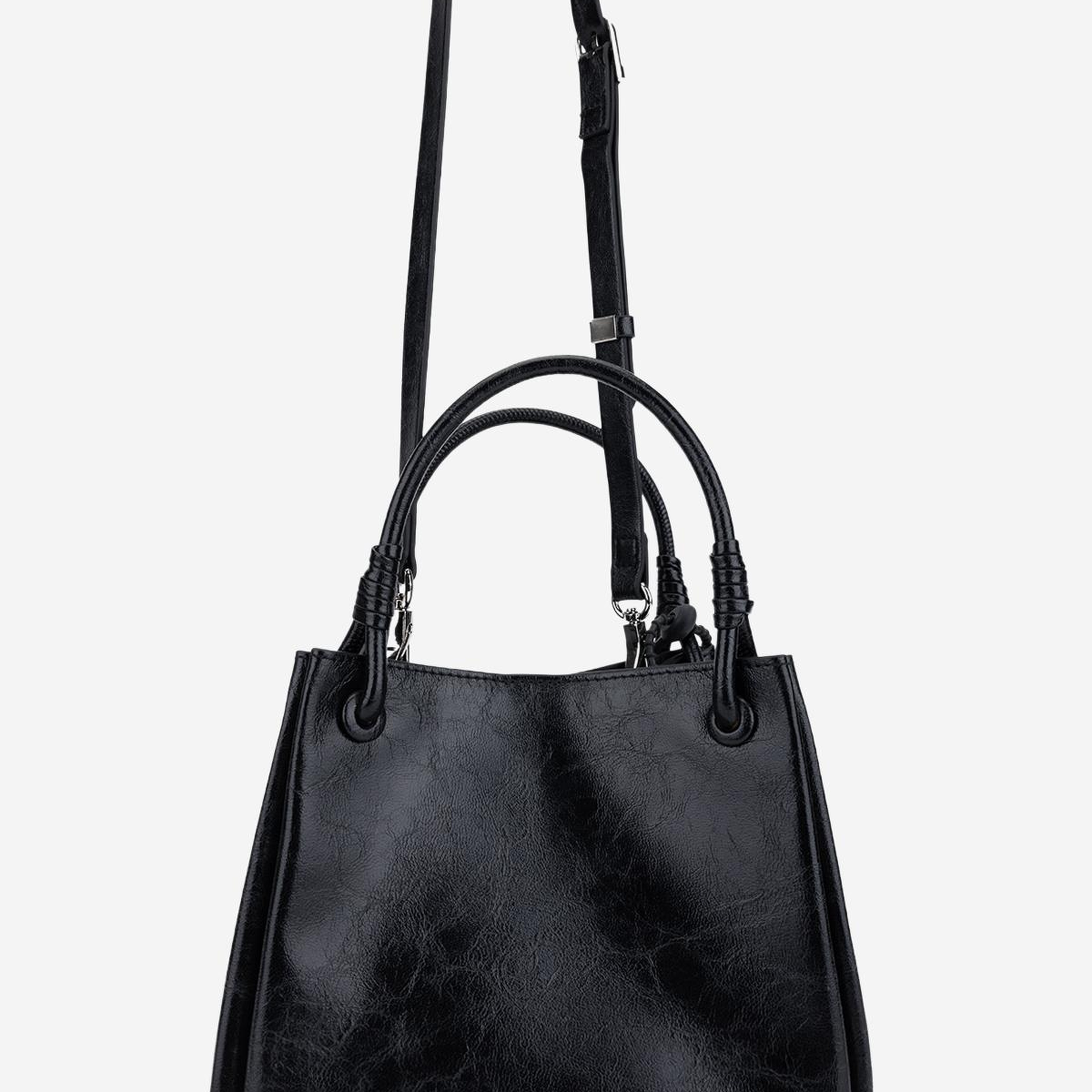 Valmenti Kadın Suni Deri Siyah Omuz Çanta