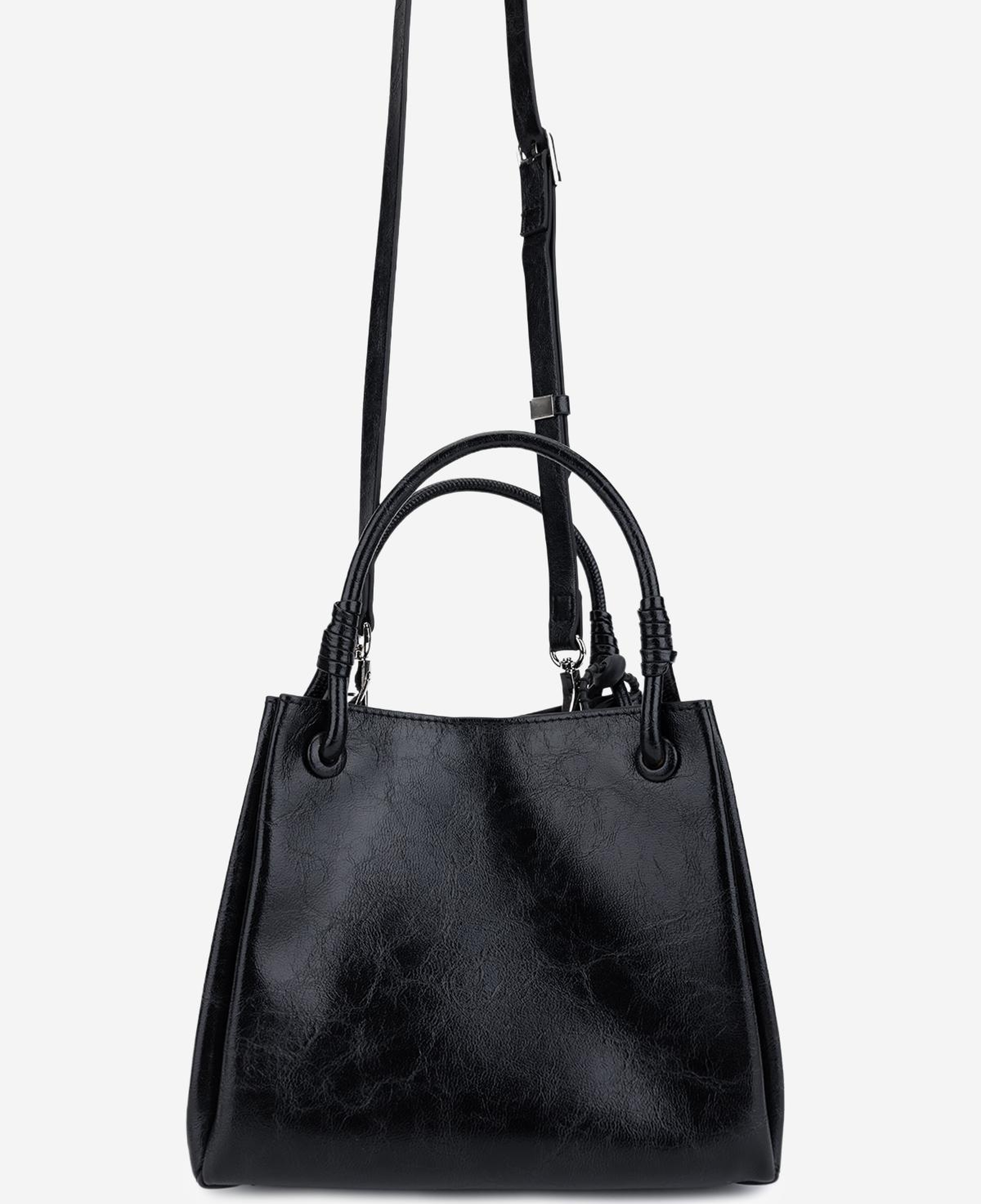 Valmenti Kadın Suni Deri Siyah Omuz Çanta