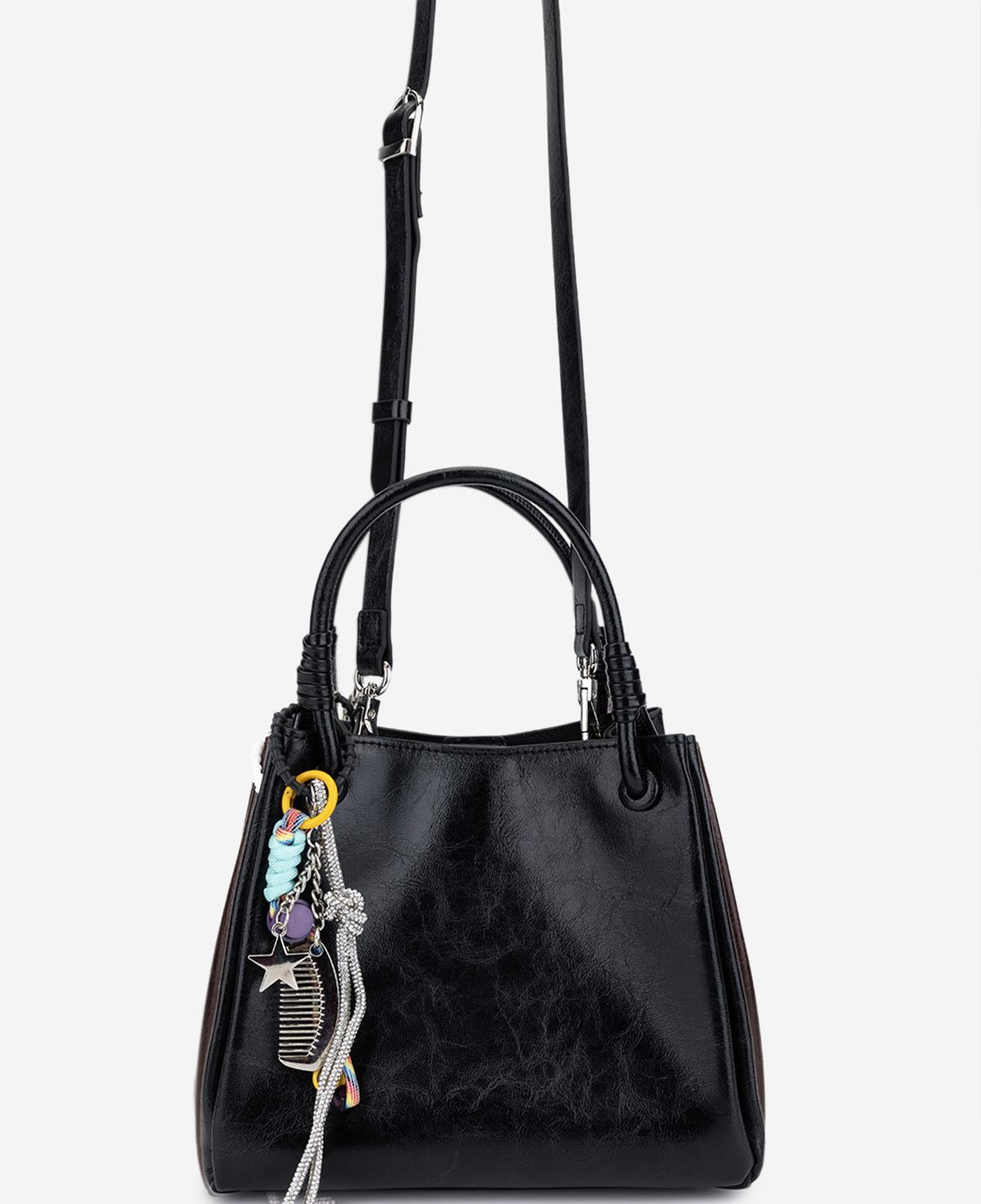 Valmenti Kadın Suni Deri Siyah Omuz Çanta