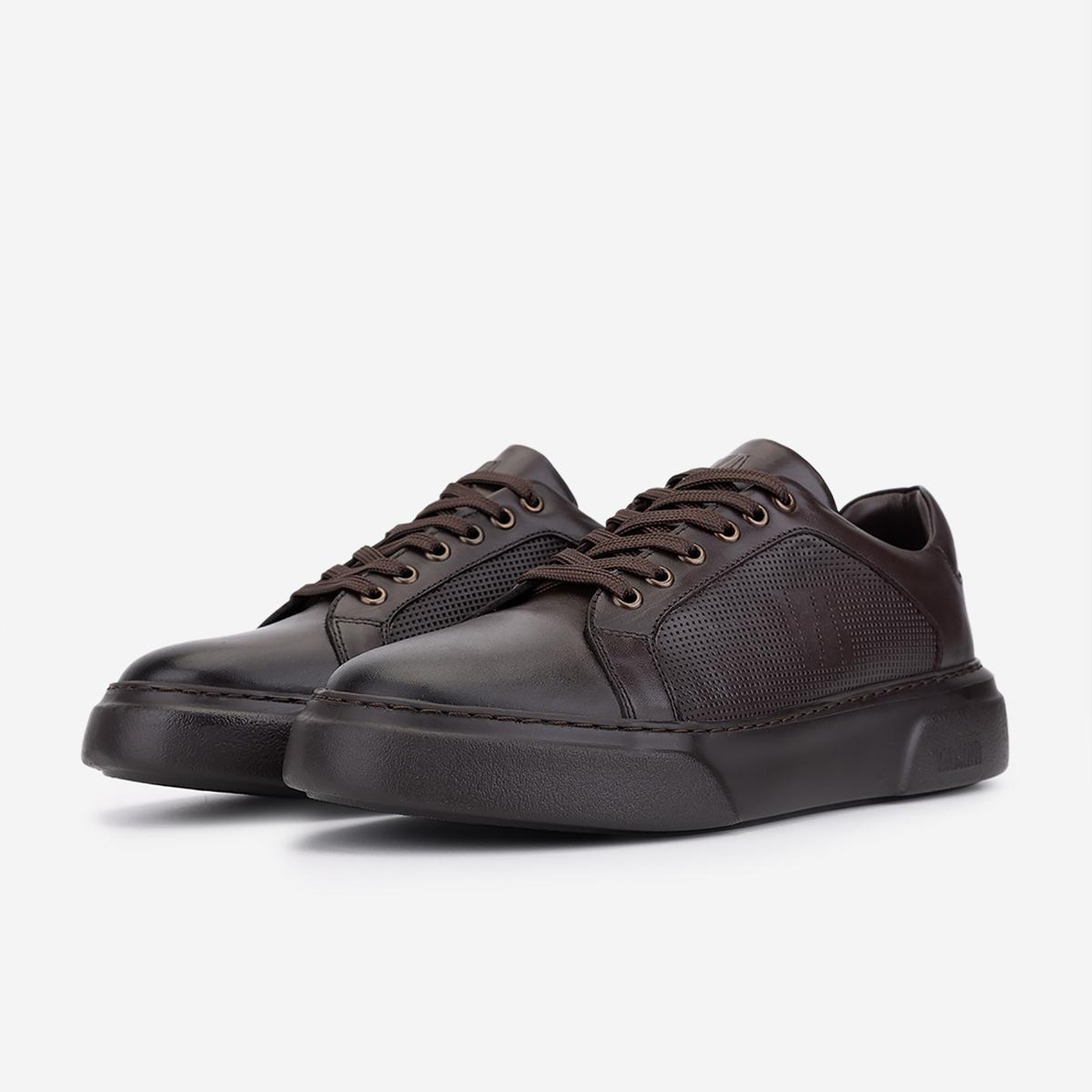 Valmenti Erkek Hakiki Deri Kahverengi Sneakers & Spor Ayakkabı