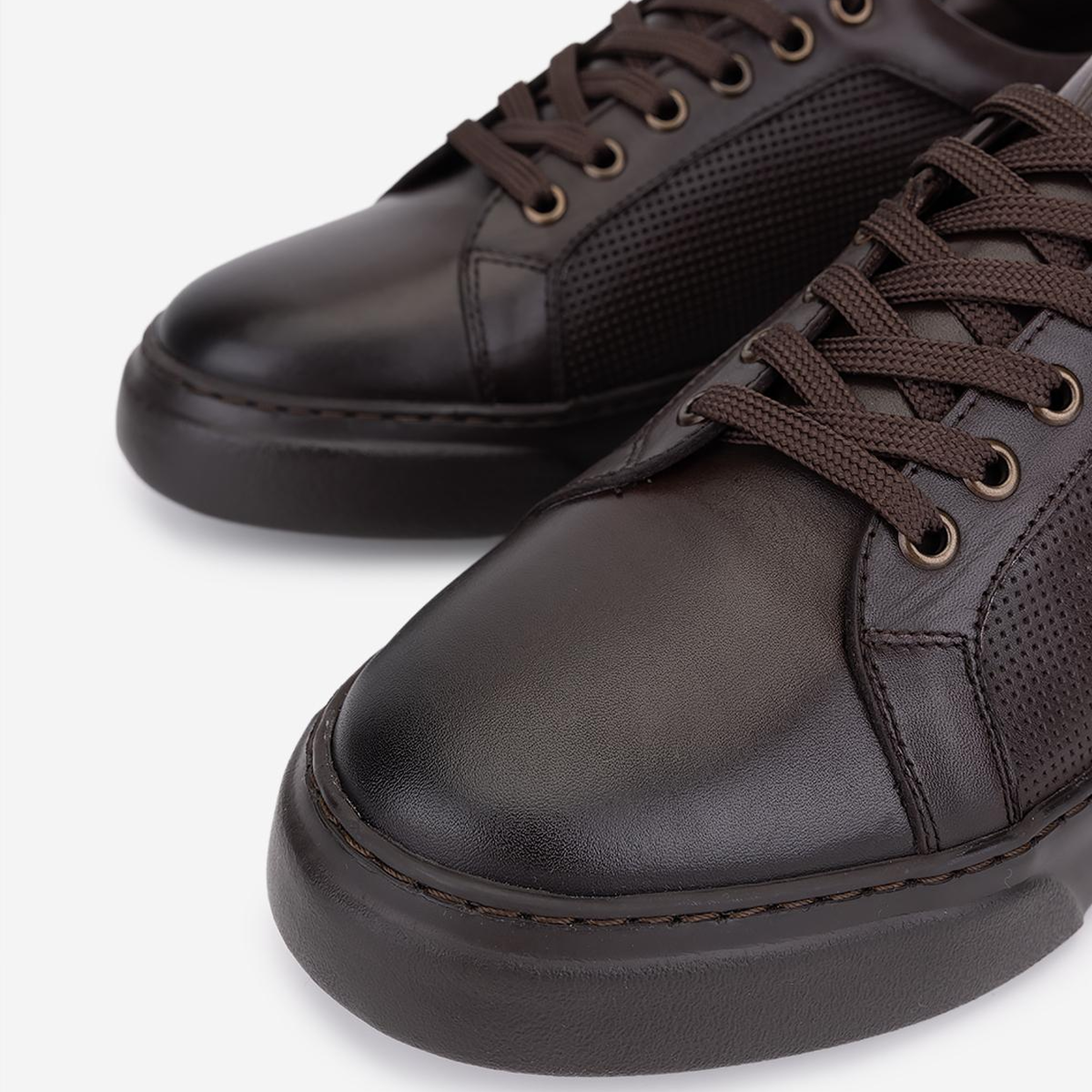 Valmenti Erkek Hakiki Deri Kahverengi Sneakers & Spor Ayakkabı