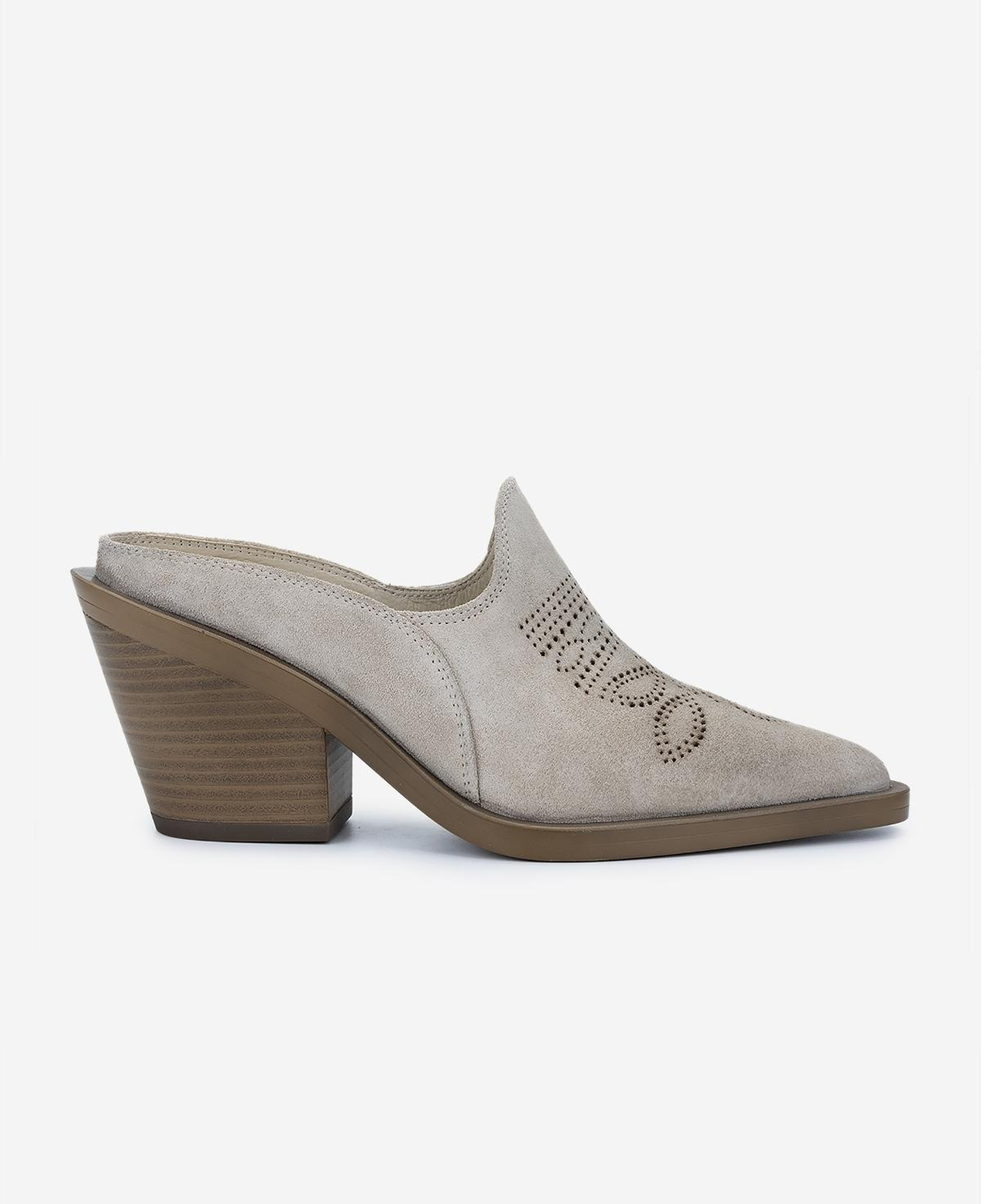 Valmenti Kadın Hakiki Deri Bej Topuklu Terlik