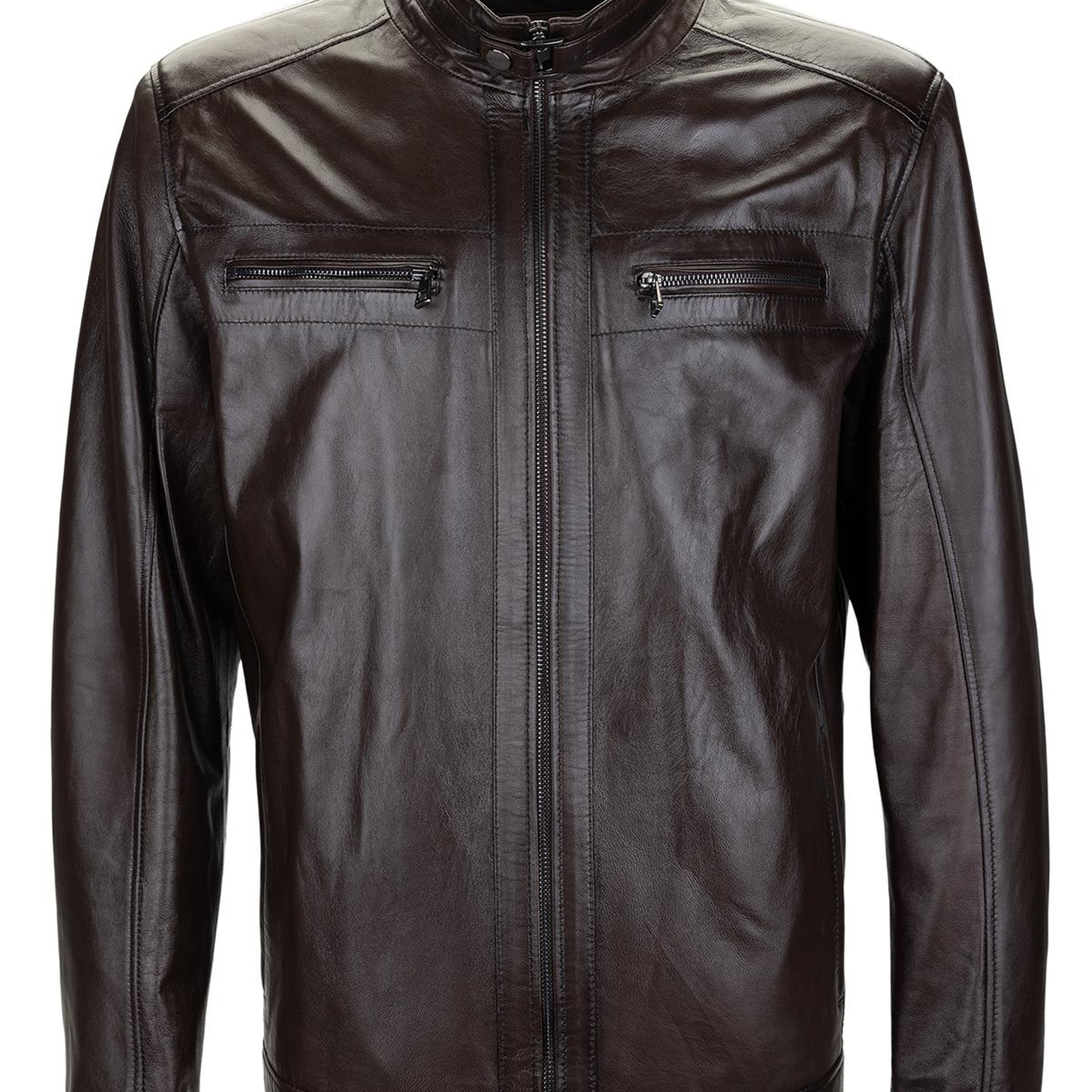 Tamer Tanca Erkek Hakiki Deri Kahverengi Deri Mont