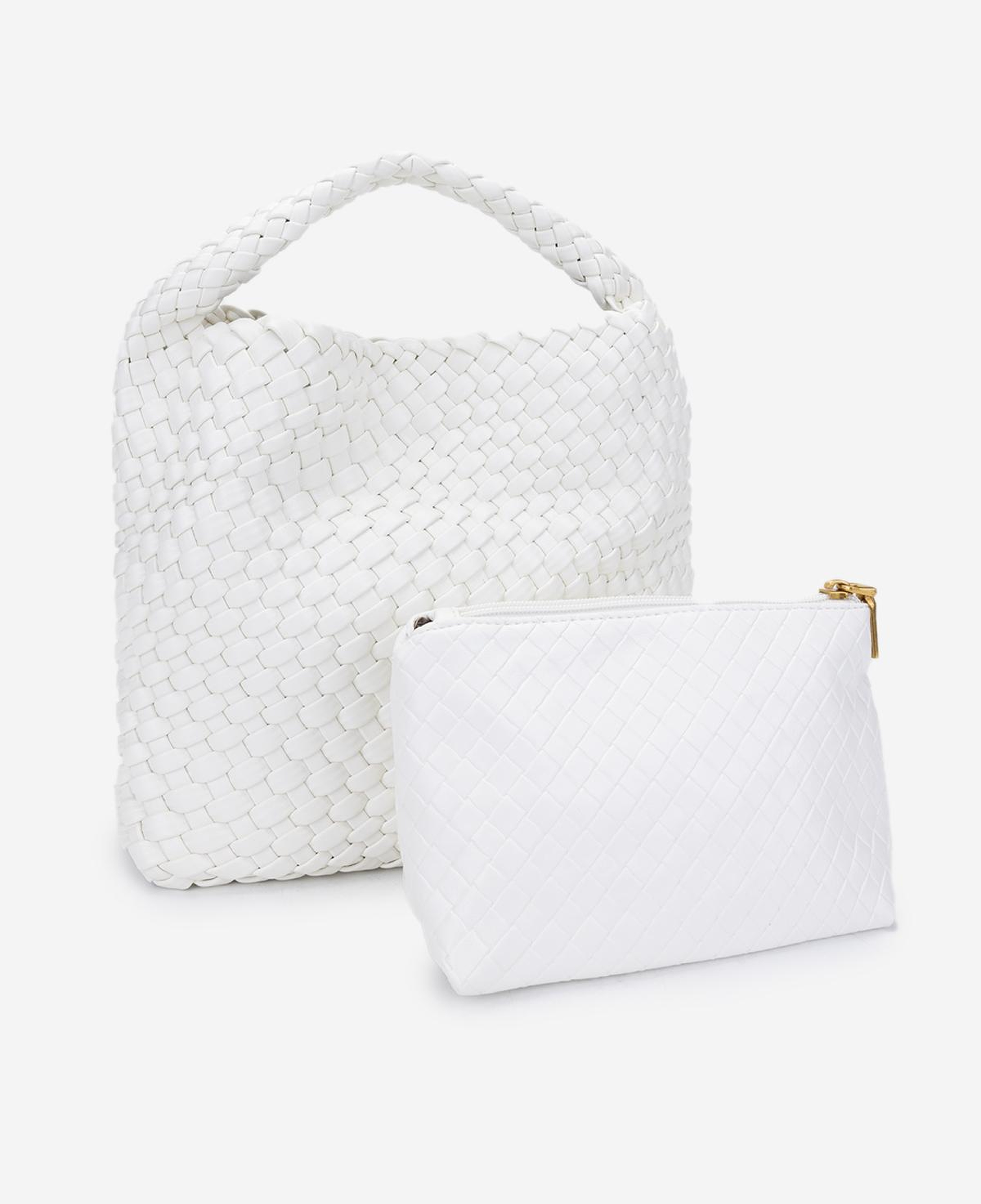 Valmenti Kadın Suni Deri Beyaz Omuz Çanta