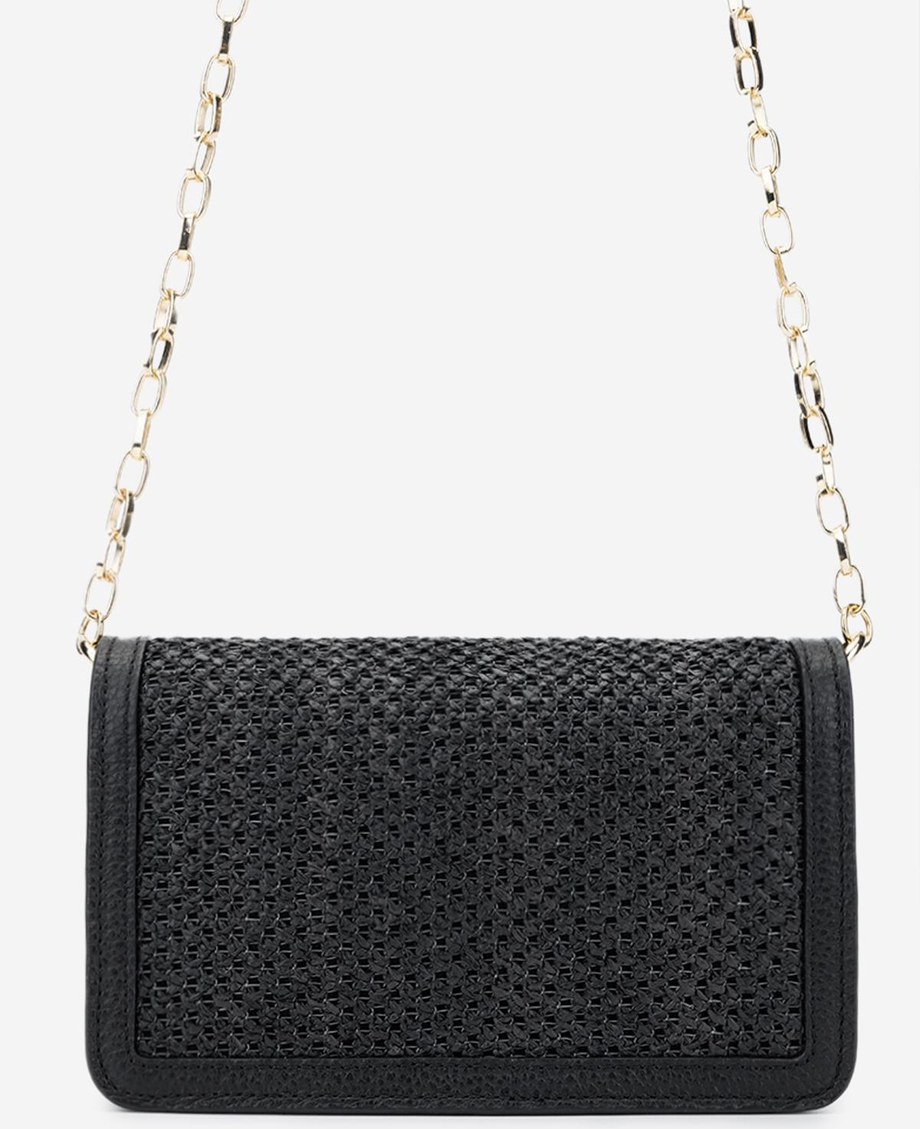 Valmenti Kadın Deri Hasır Siyah Omuz Çanta