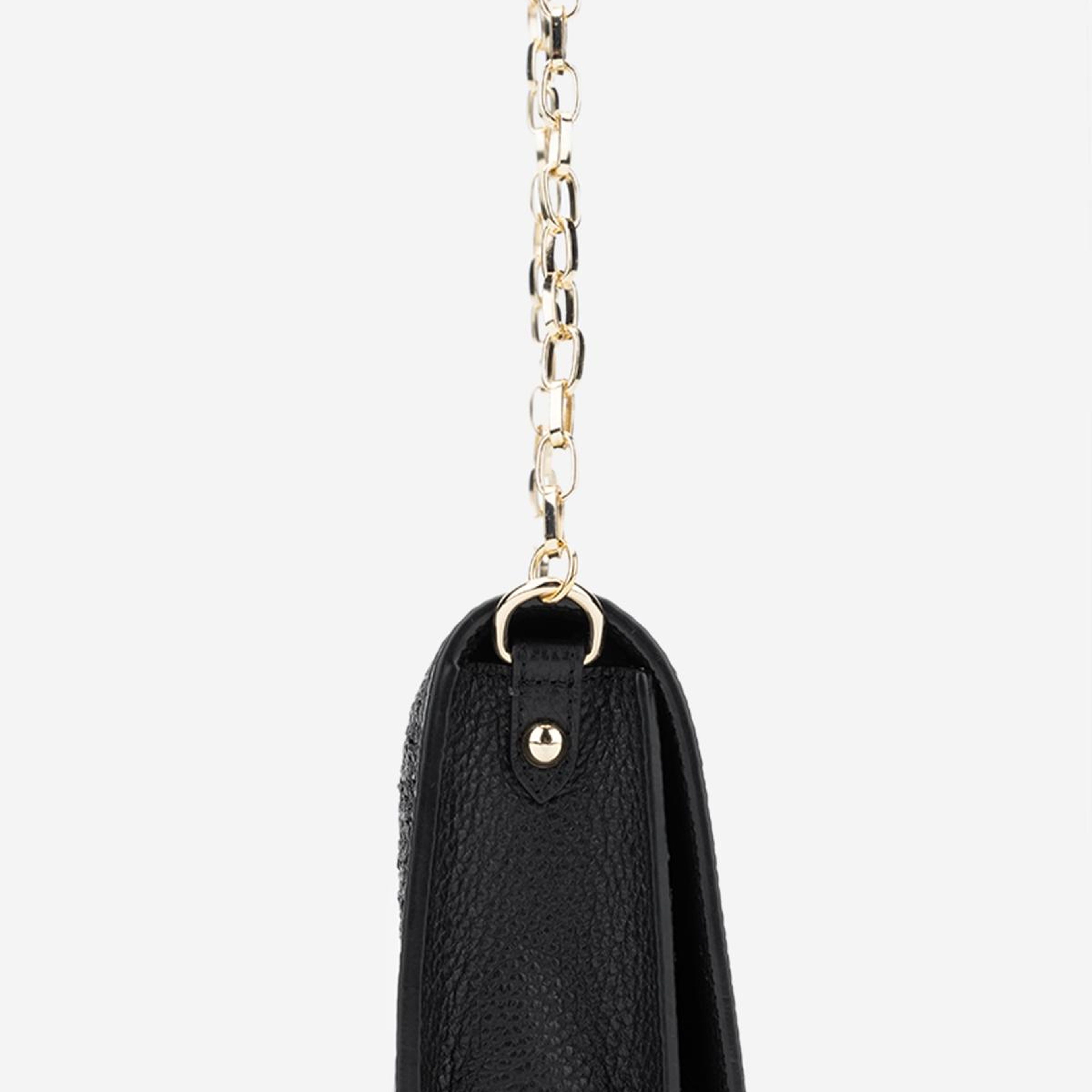 Valmenti Kadın Deri Hasır Siyah Omuz Çanta