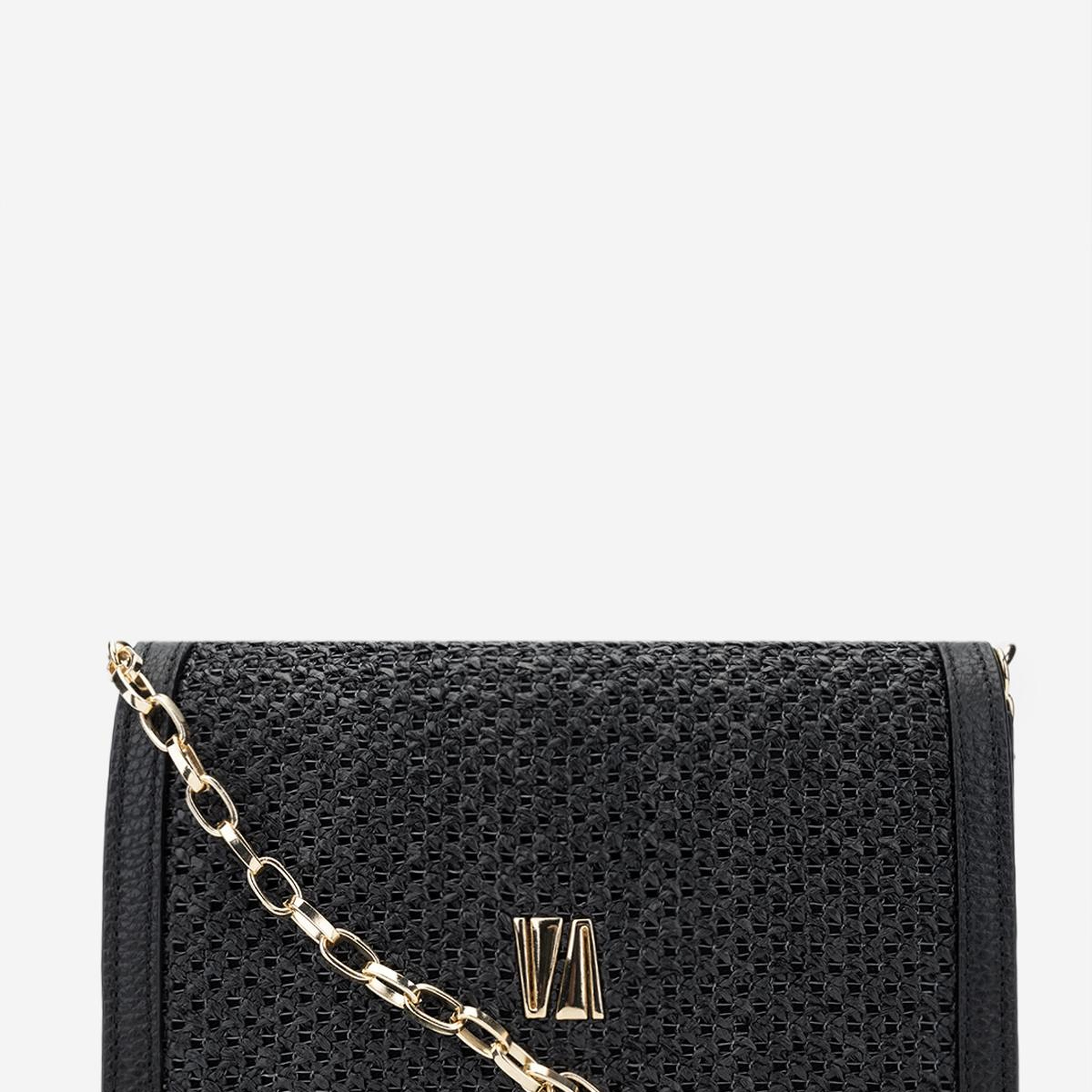 Valmenti Kadın Deri Hasır Siyah Omuz Çanta