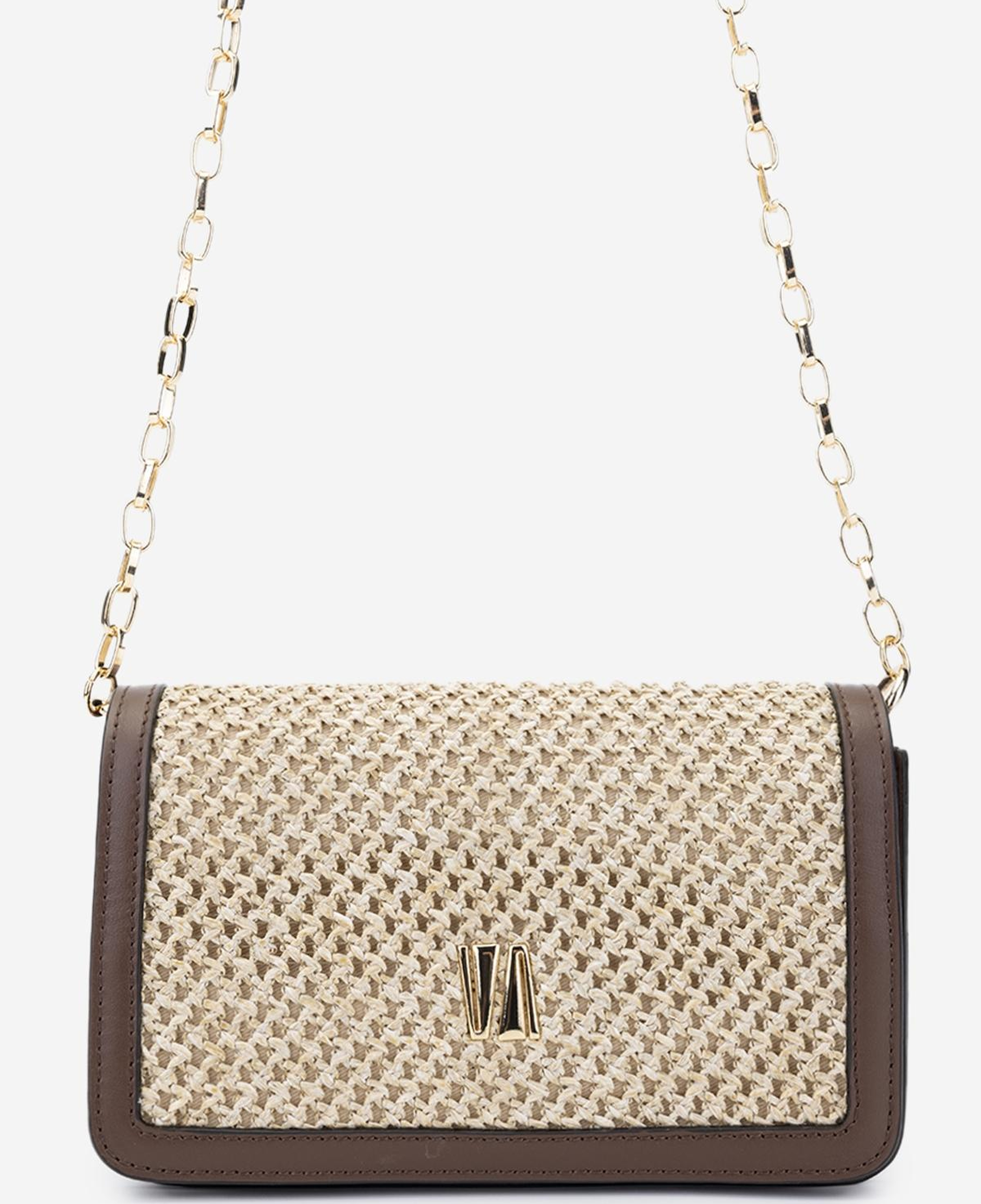 Valmenti Kadın Deri Hasır Kahverengi Omuz Çanta