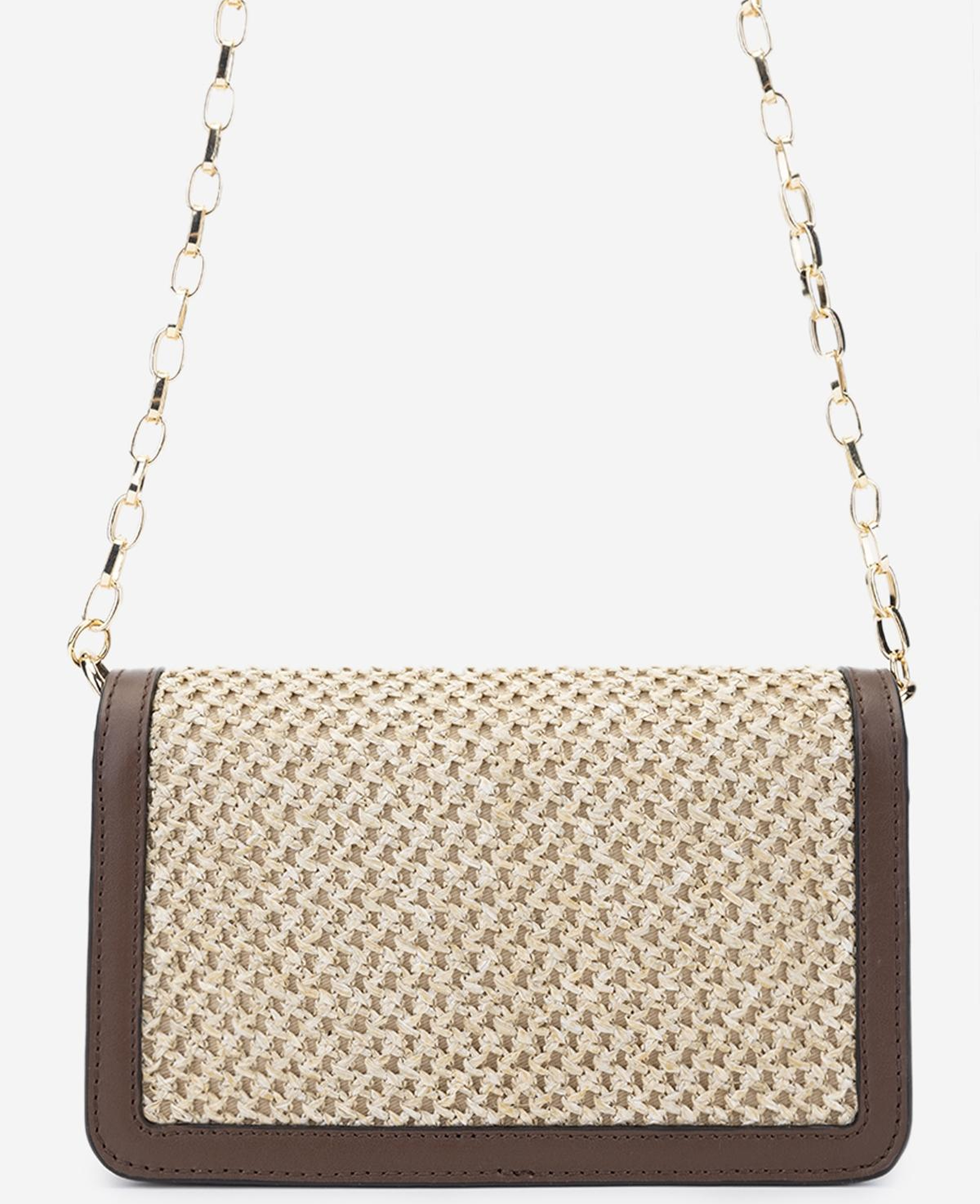 Valmenti Kadın Deri Hasır Kahverengi Omuz Çanta