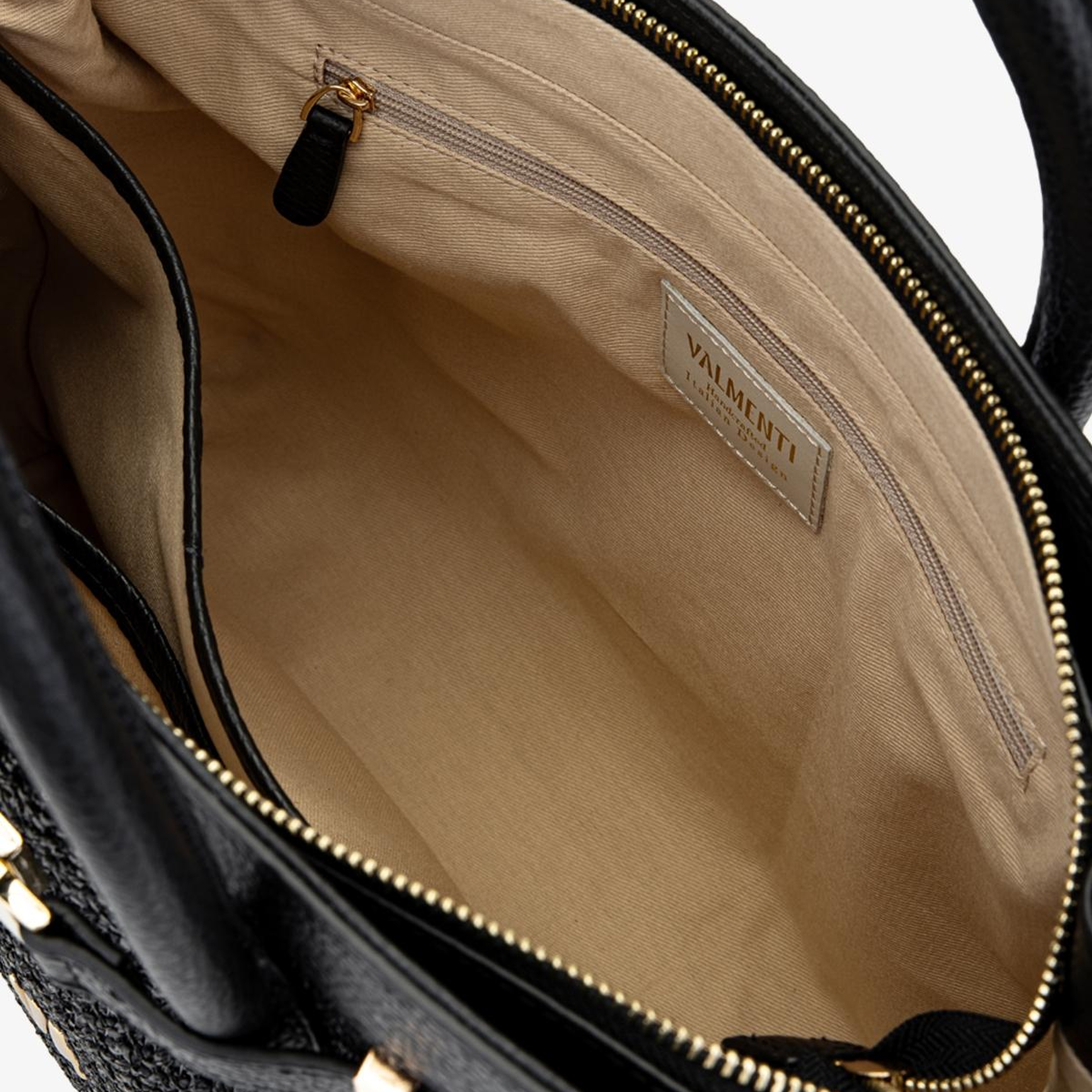 Valmenti Kadın Deri Hasır Siyah El Çantası