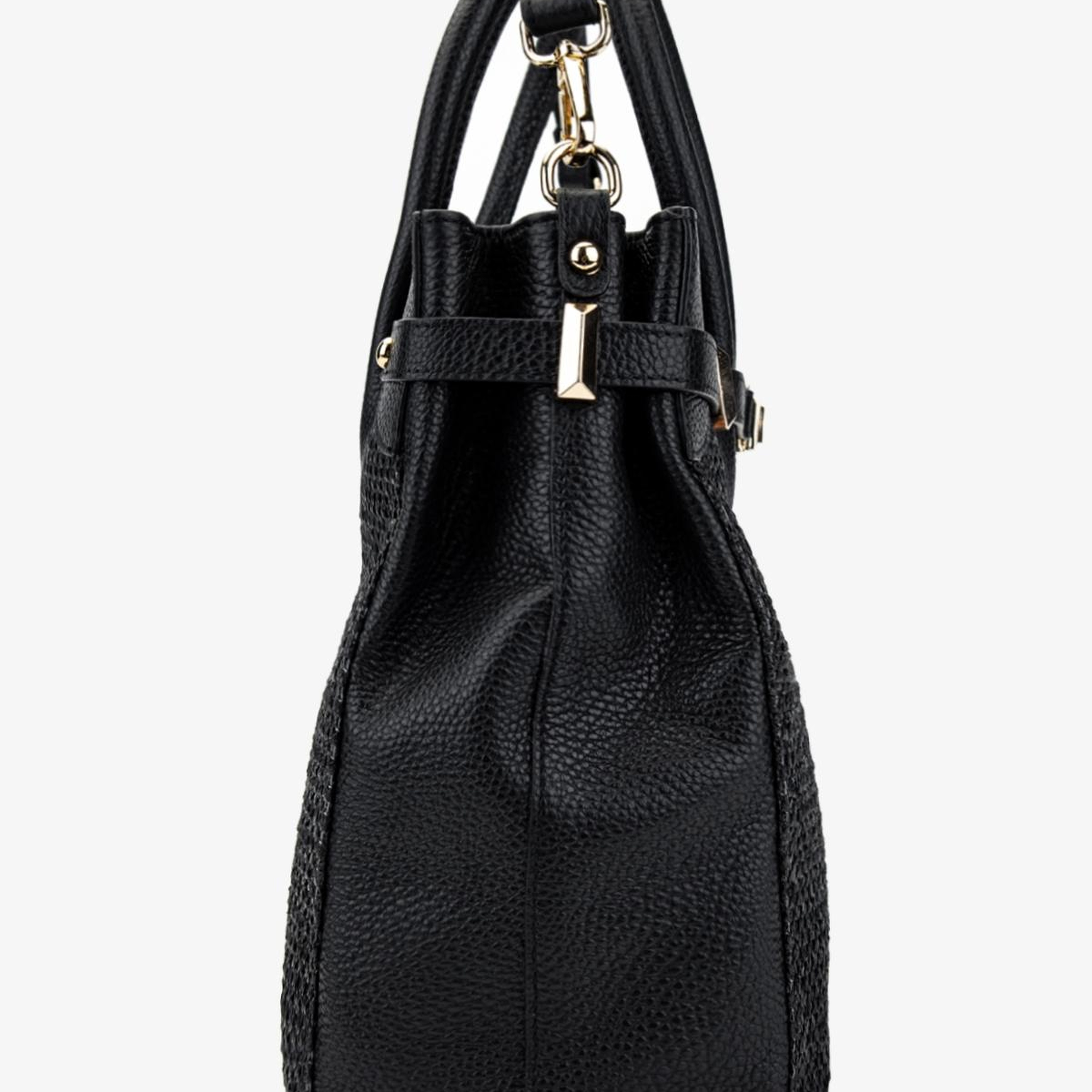 Valmenti Kadın Deri Hasır Siyah El Çantası