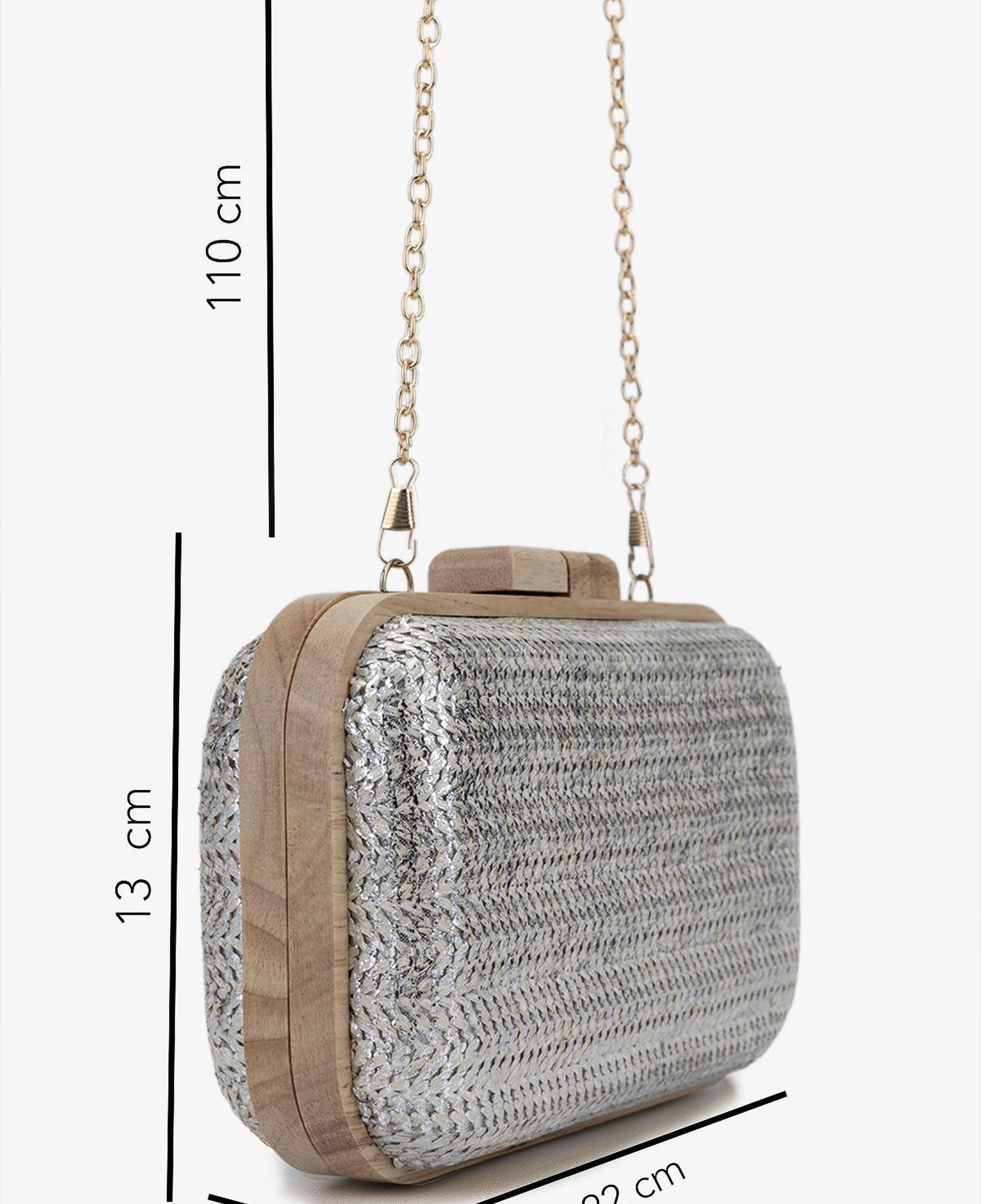 Valmenti Kadın Vegan Gümüş Abiye Çanta