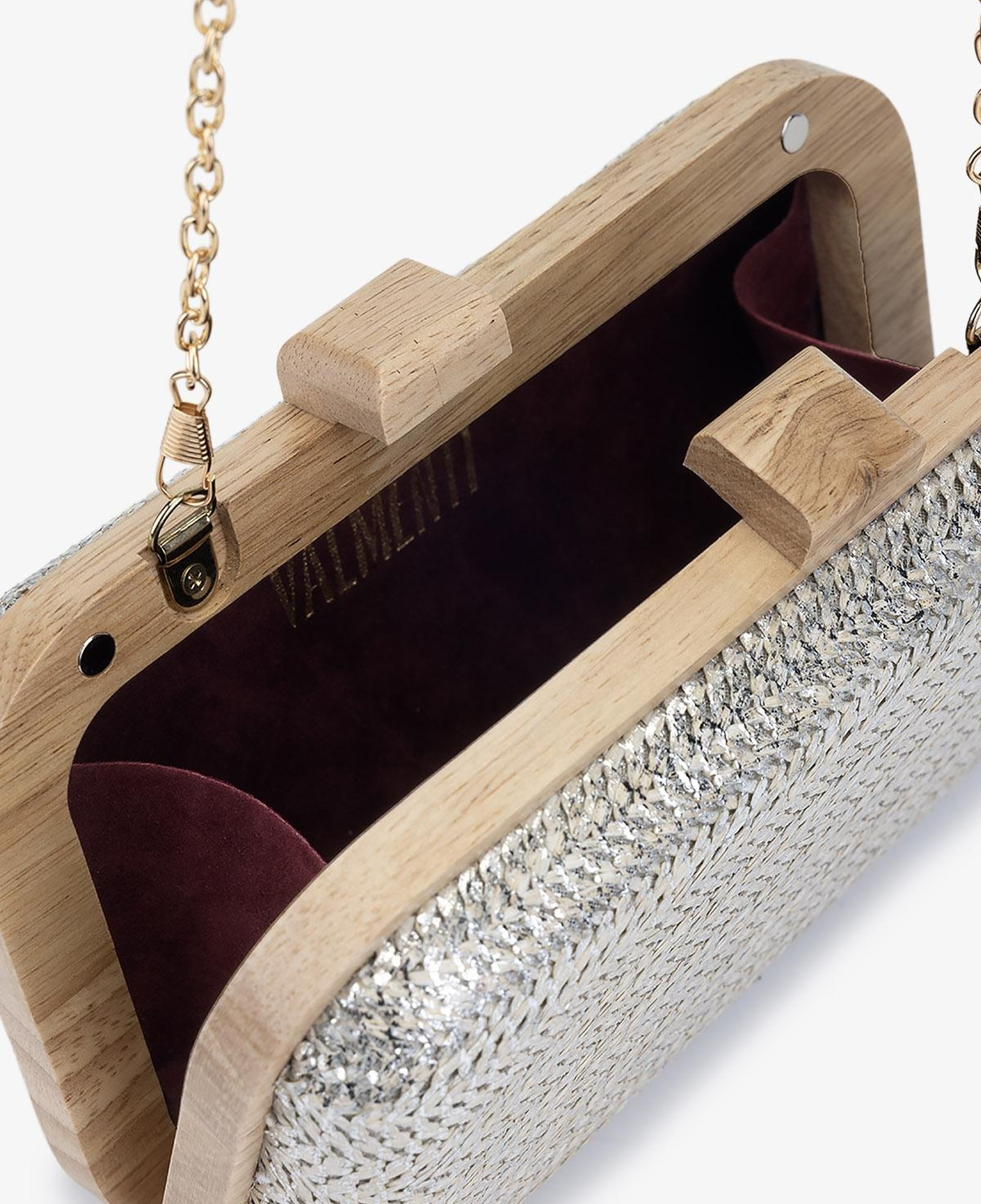 Valmenti Kadın Vegan Gümüş Abiye Çanta