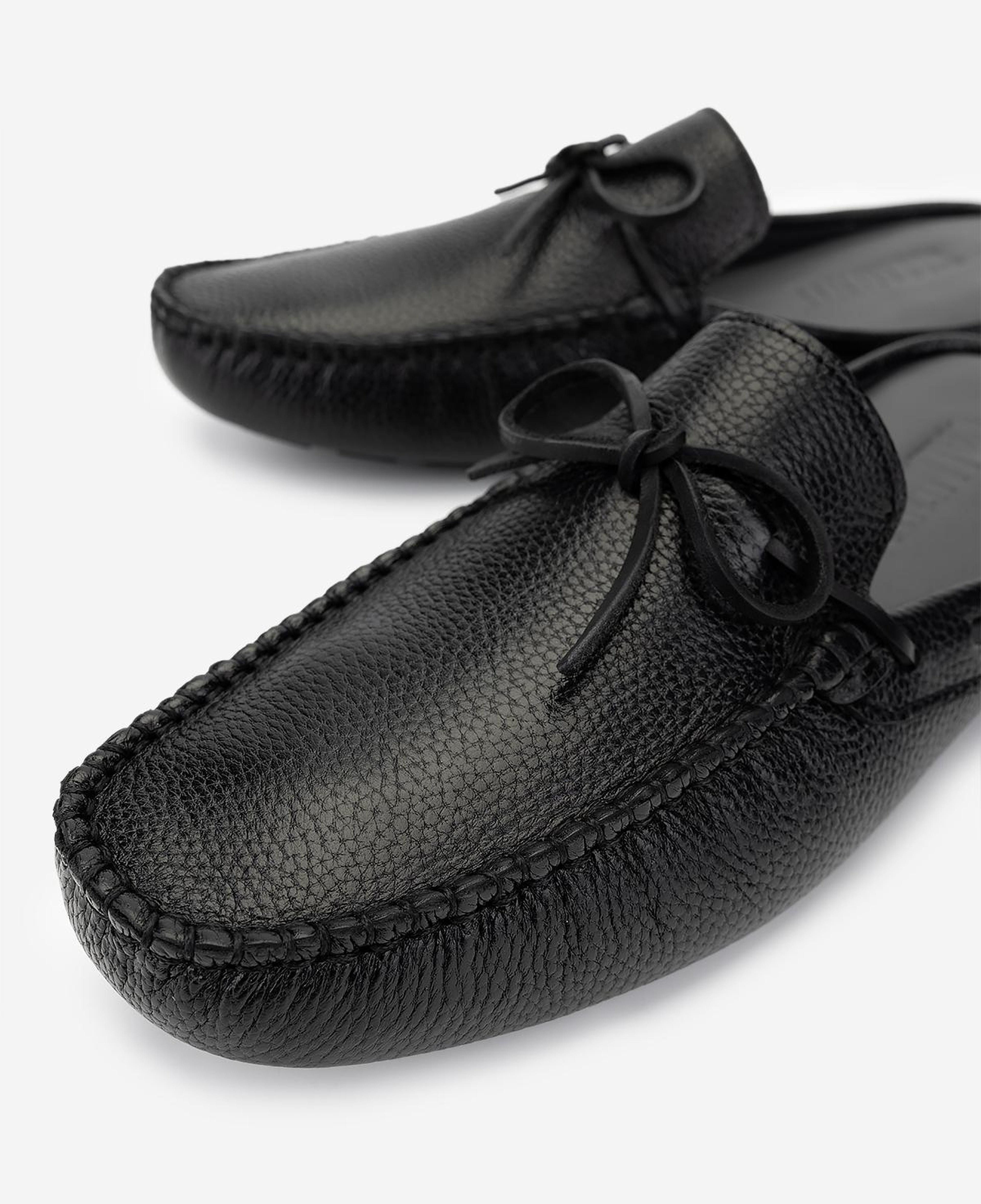 Valmenti Erkek Hakiki Deri Siyah Floter Terlik