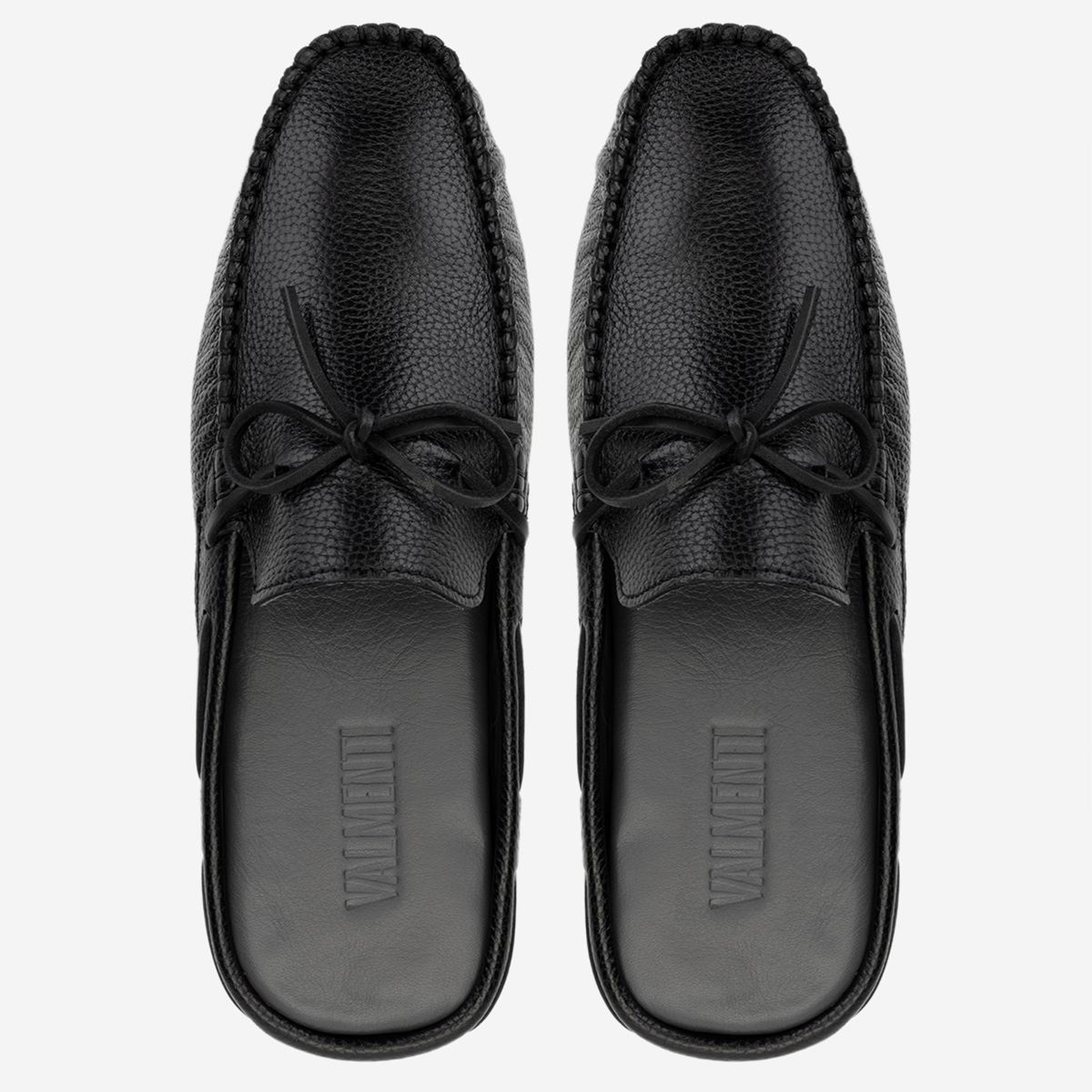 Valmenti Erkek Hakiki Deri Siyah Floter Terlik