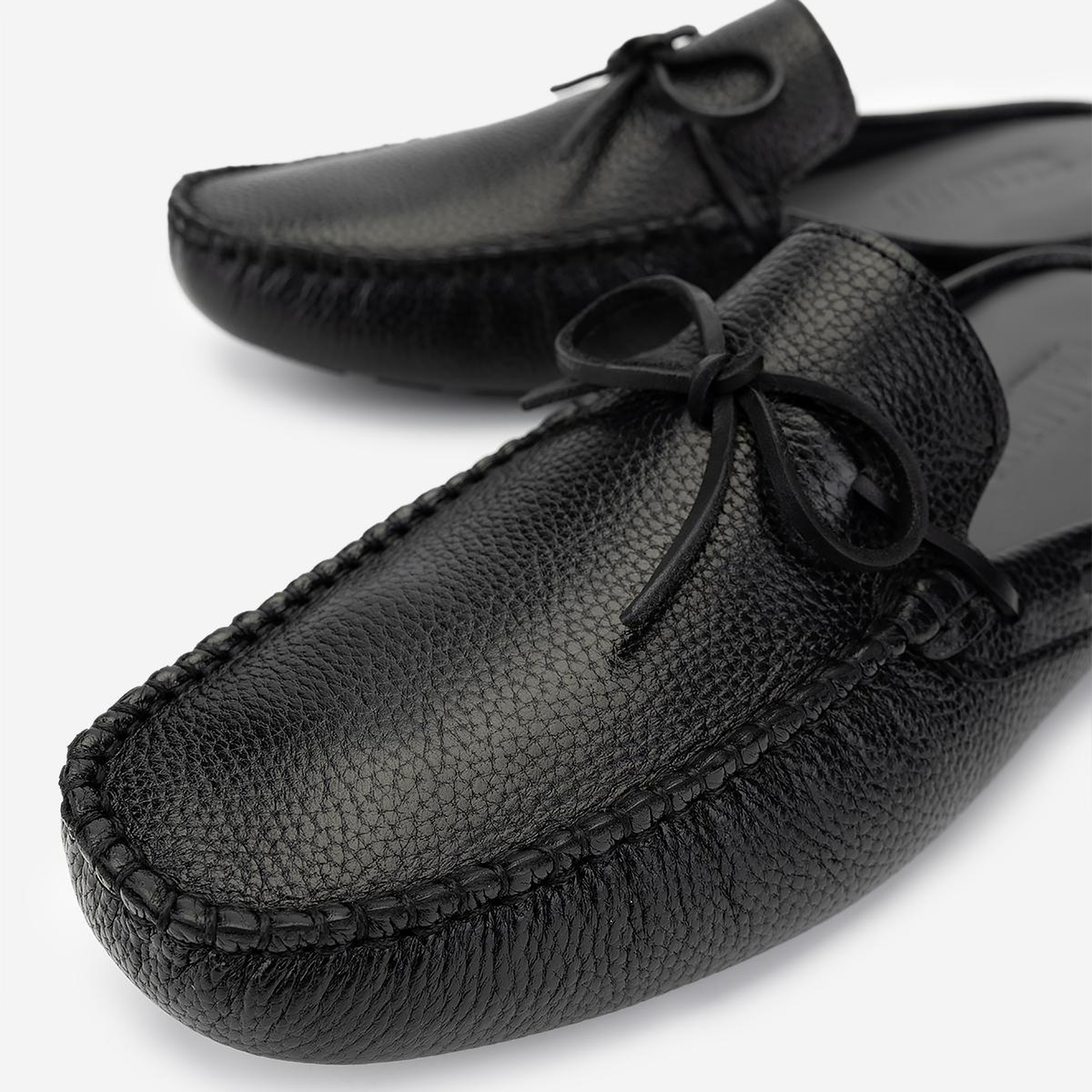 Valmenti Erkek Hakiki Deri Siyah Floter Terlik