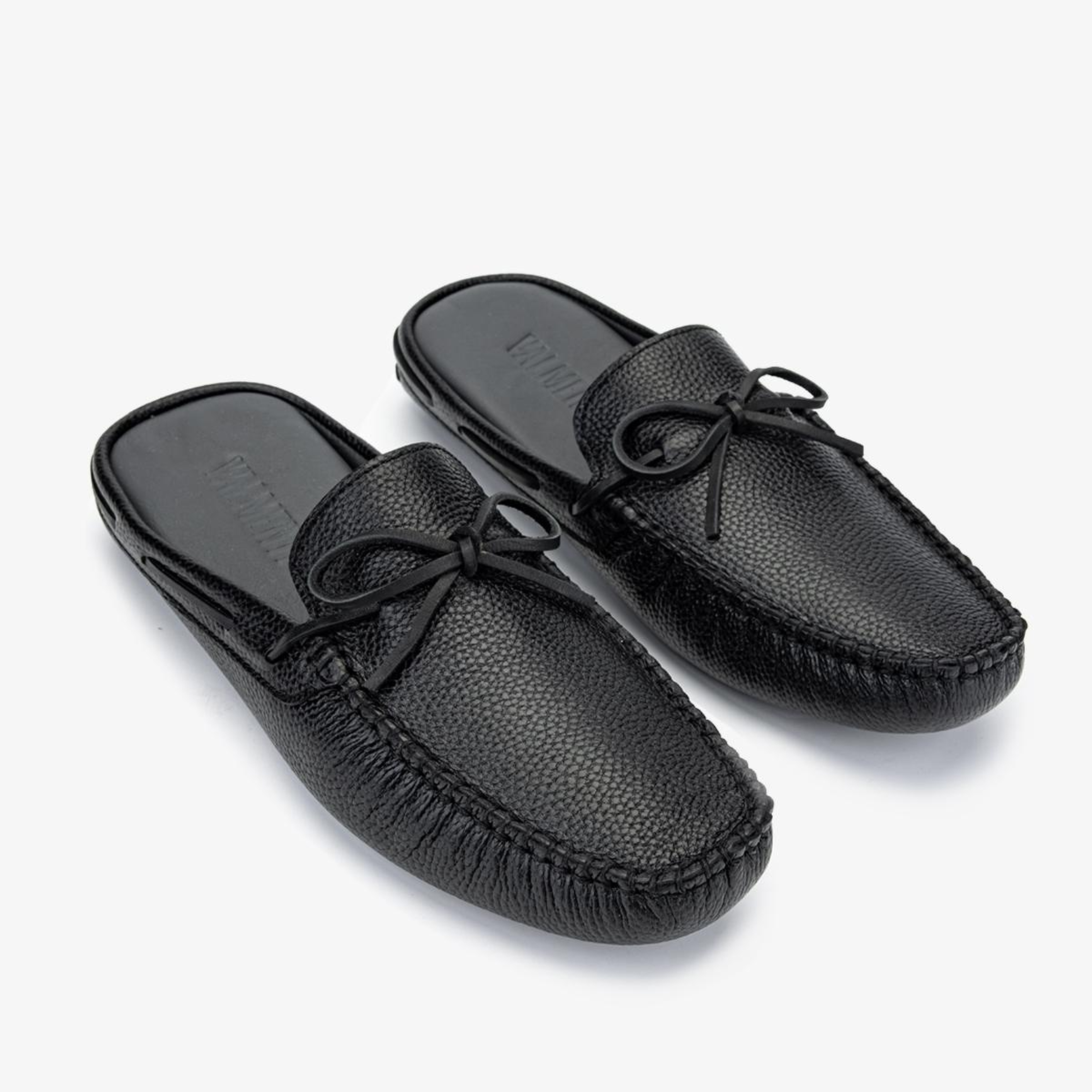 Tamer Tanca Erkek Hakiki Deri Siyah Floter Terlik