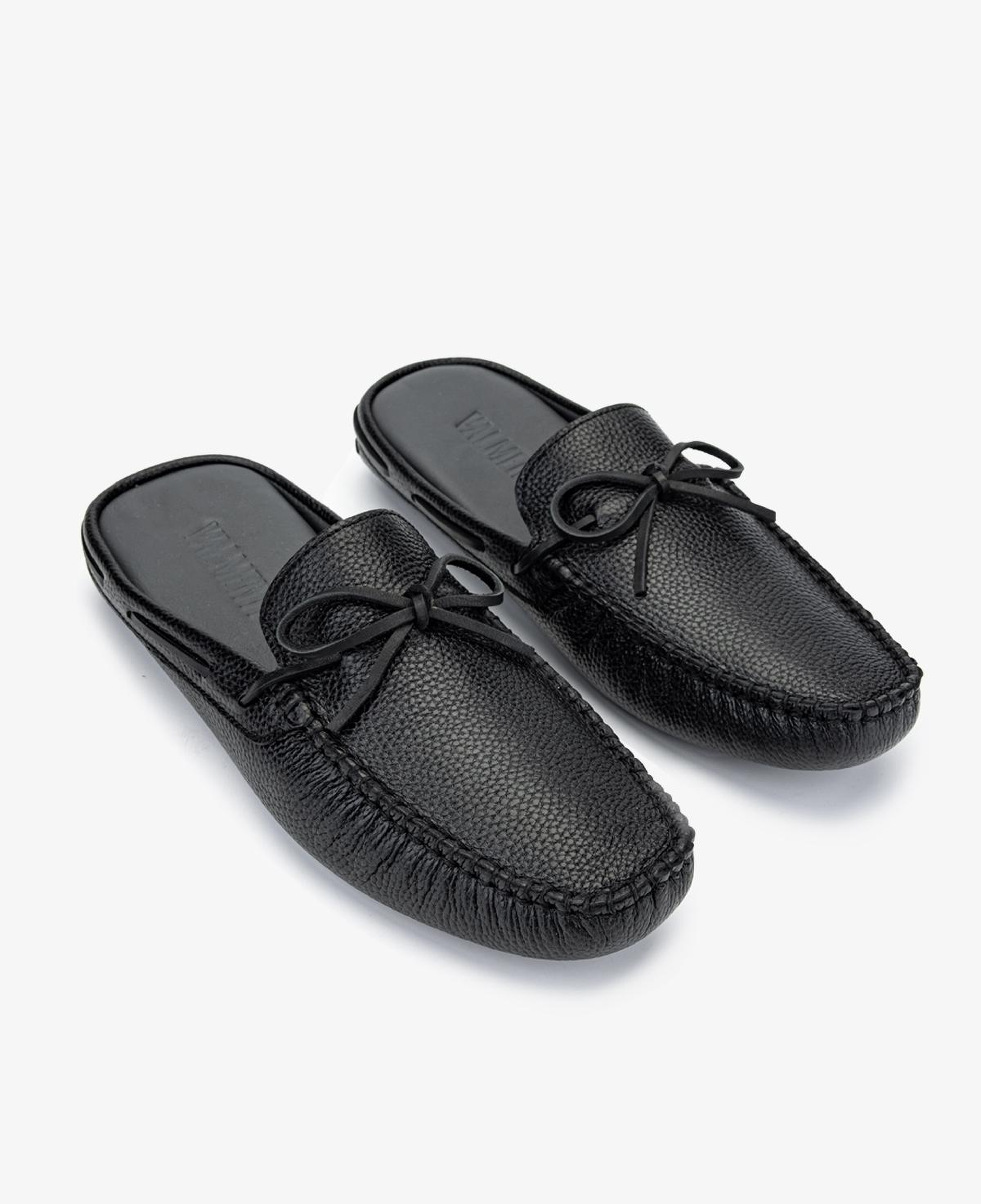 Tamer Tanca Erkek Hakiki Deri Siyah Floter Terlik