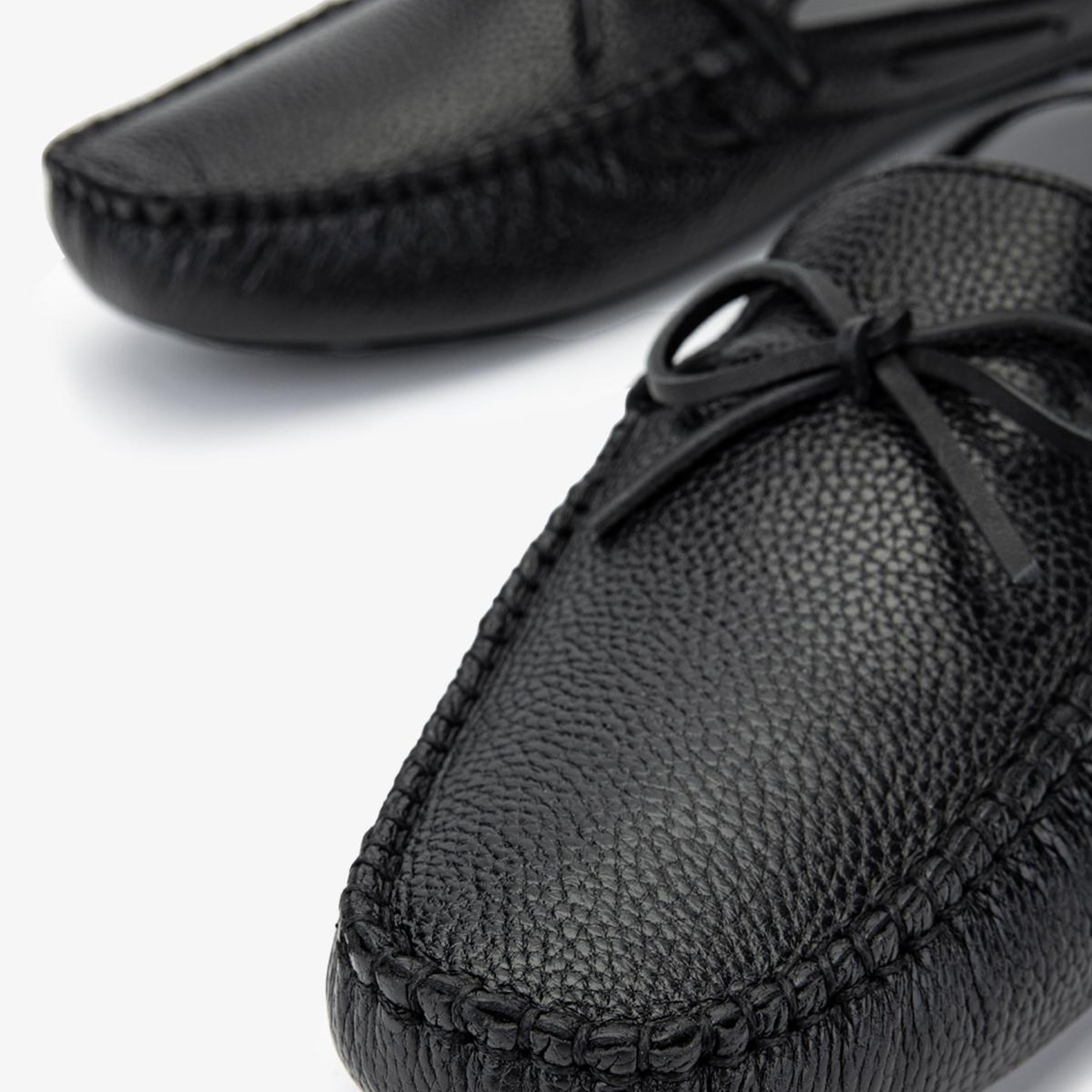 Tamer Tanca Erkek Hakiki Deri Siyah Floter Terlik