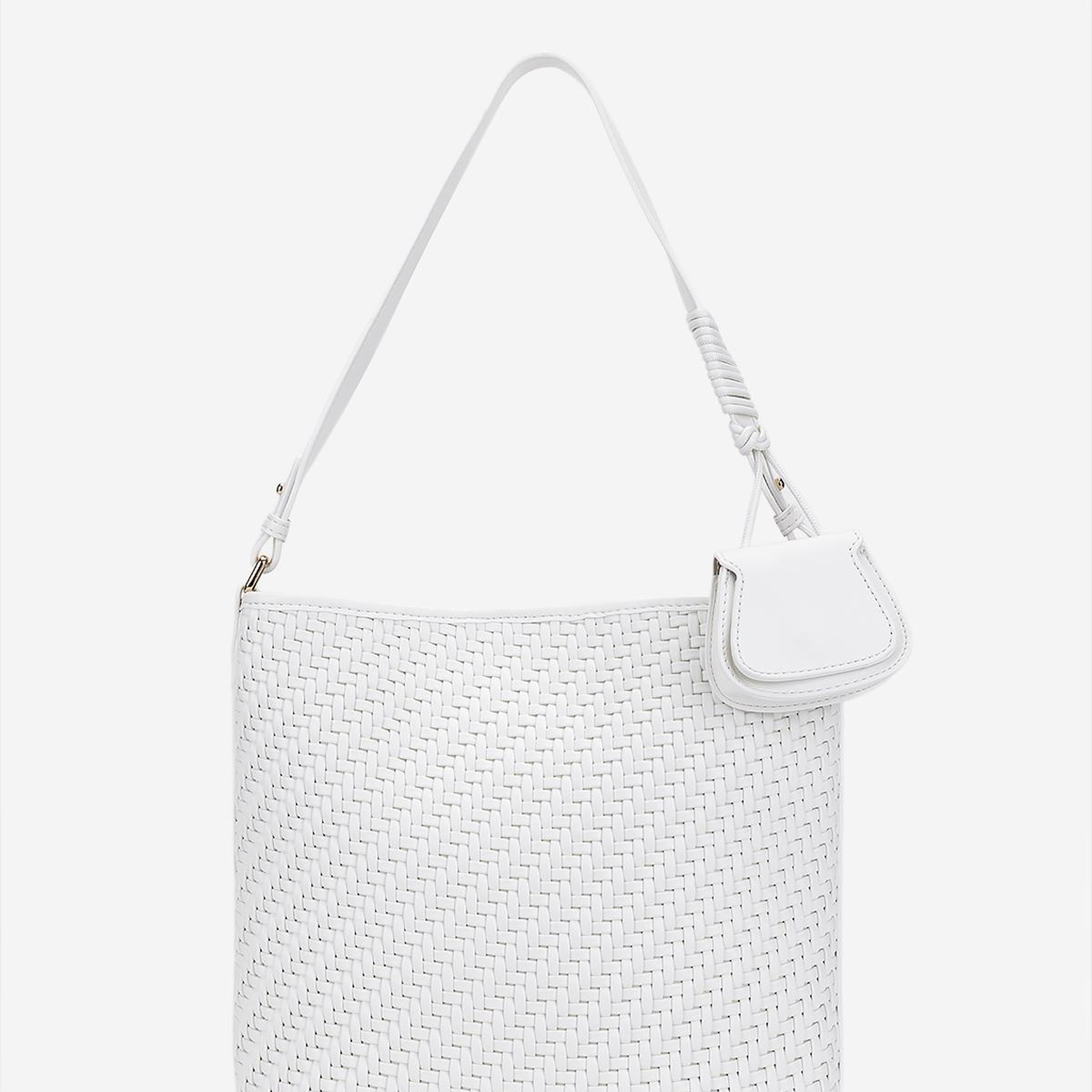 Valmenti Kadın Suni Deri Beyaz Omuz Çanta