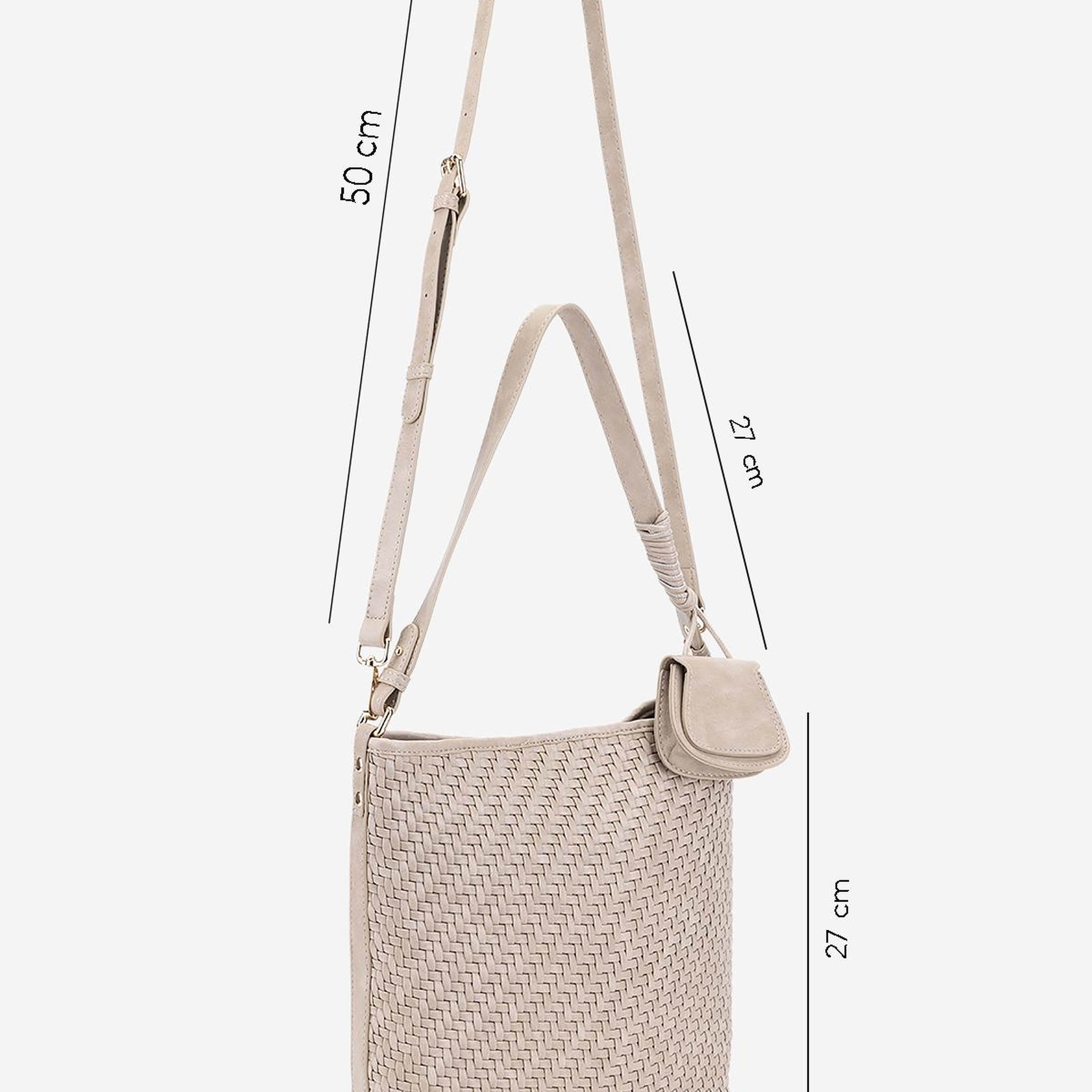 Valmenti Kadın Suni Deri Taupe Omuz Çanta