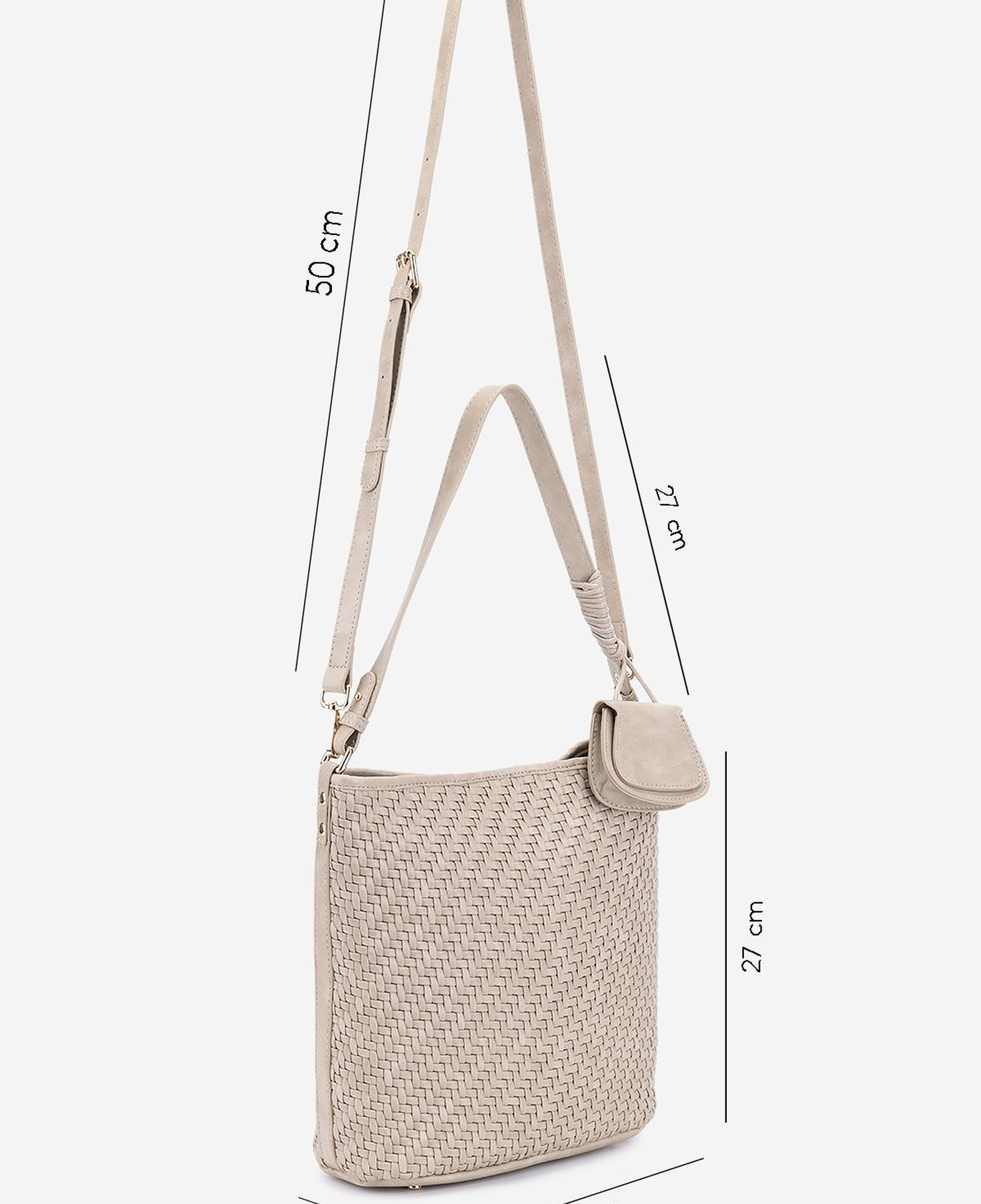 Valmenti Kadın Suni Deri Taupe Omuz Çanta