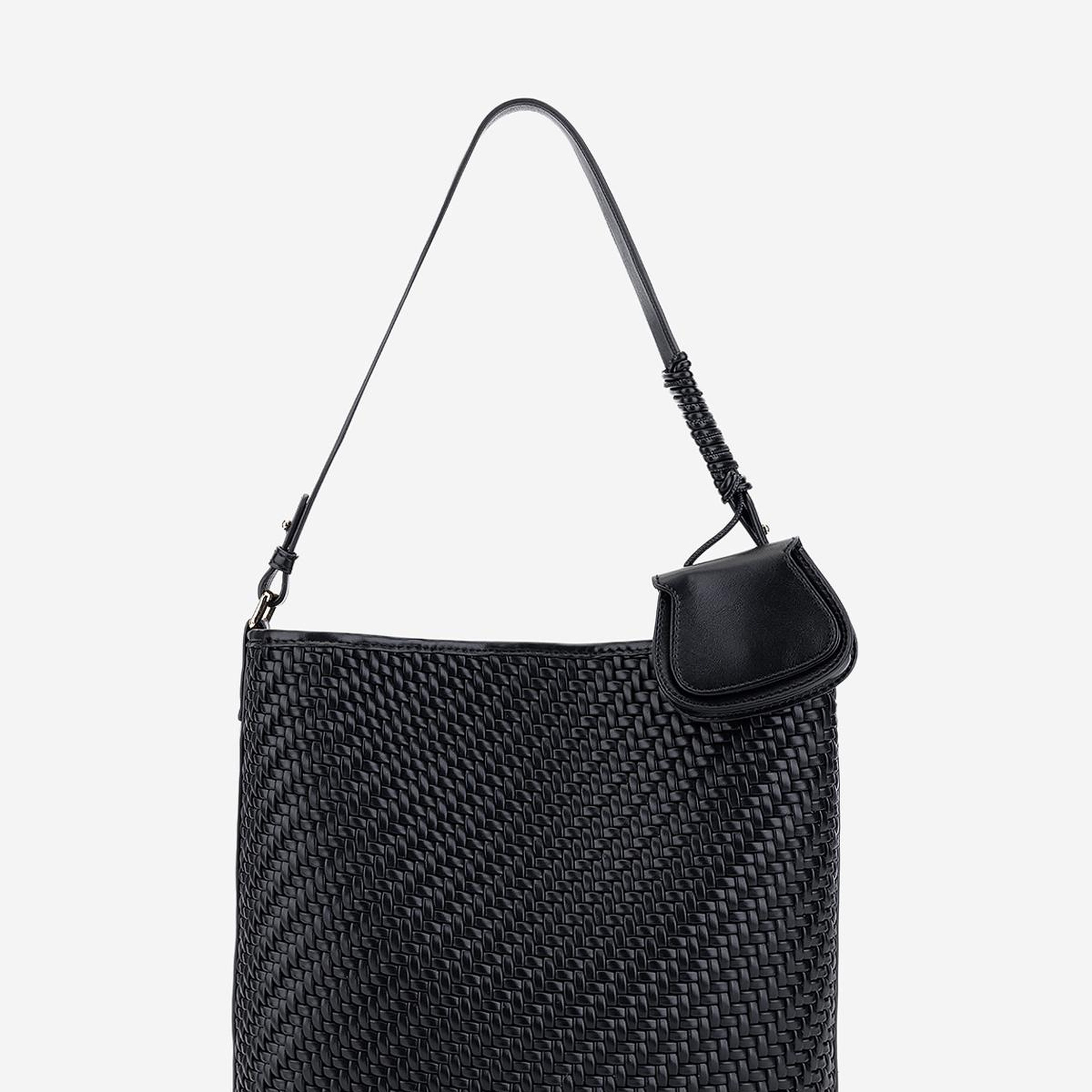 Valmenti Kadın Suni Deri Siyah Omuz Çanta