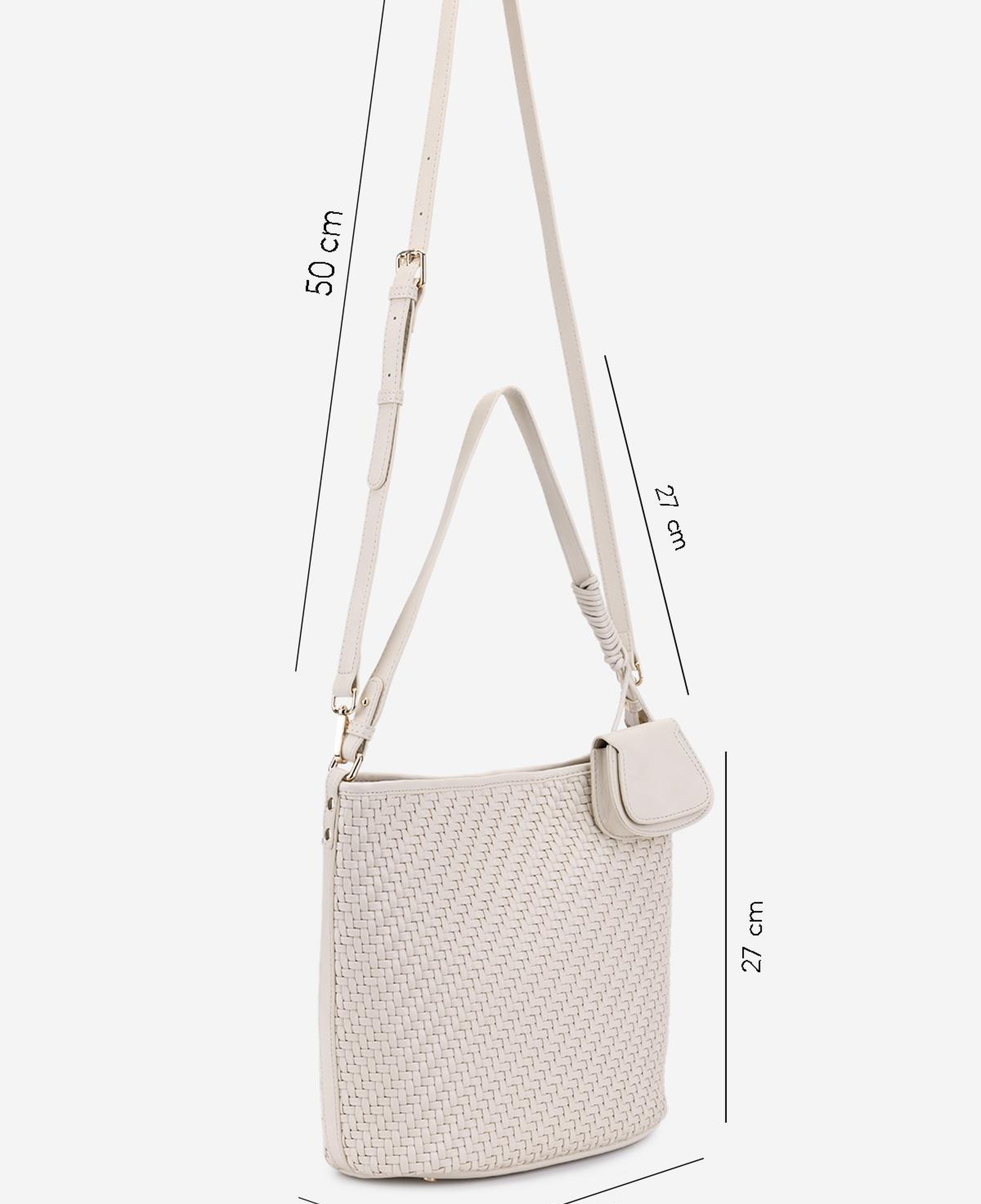 Valmenti Kadın Suni Deri Bej Omuz Çanta