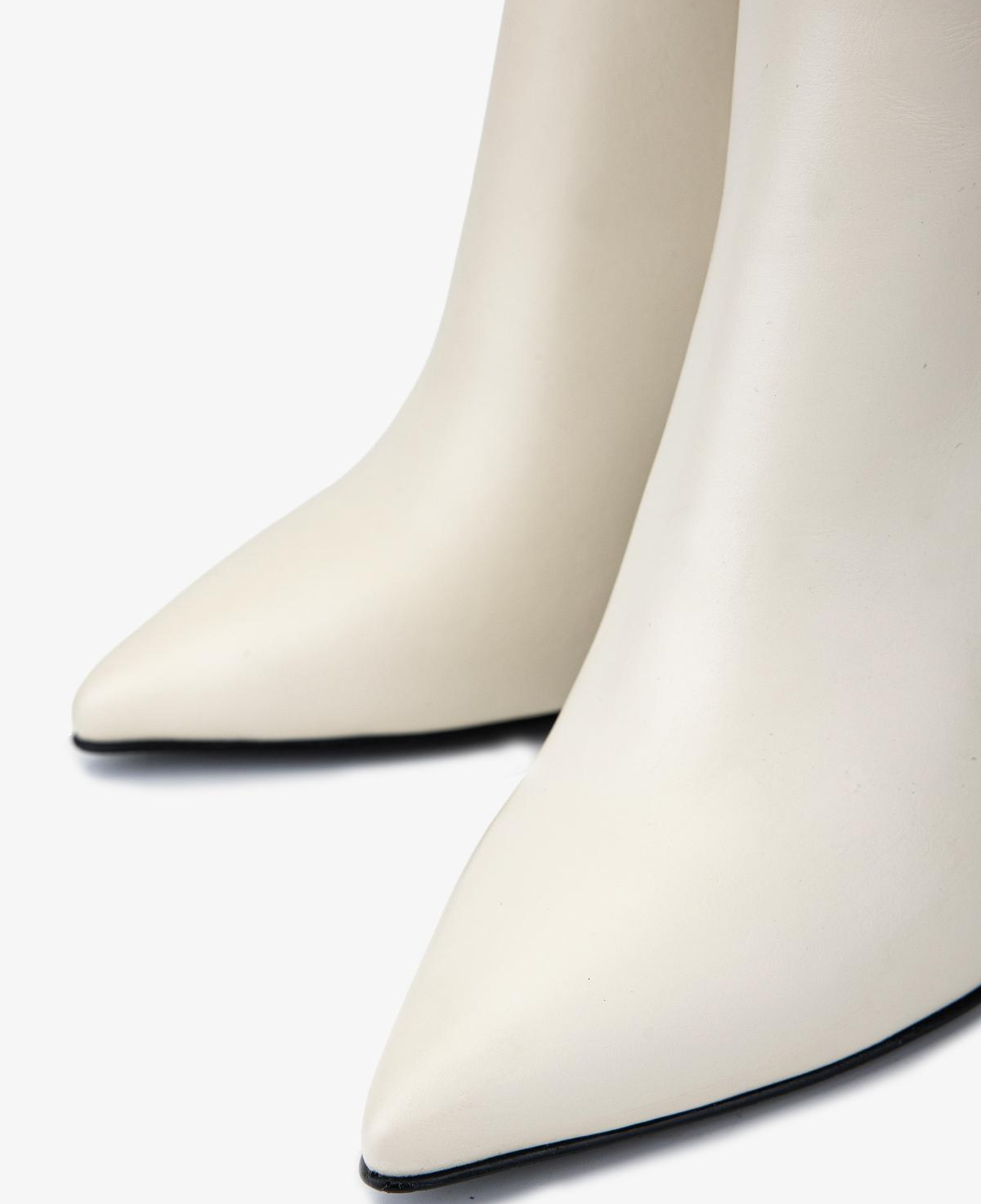 Valmenti Kadın Hakiki Deri Bej Topuklu Bot