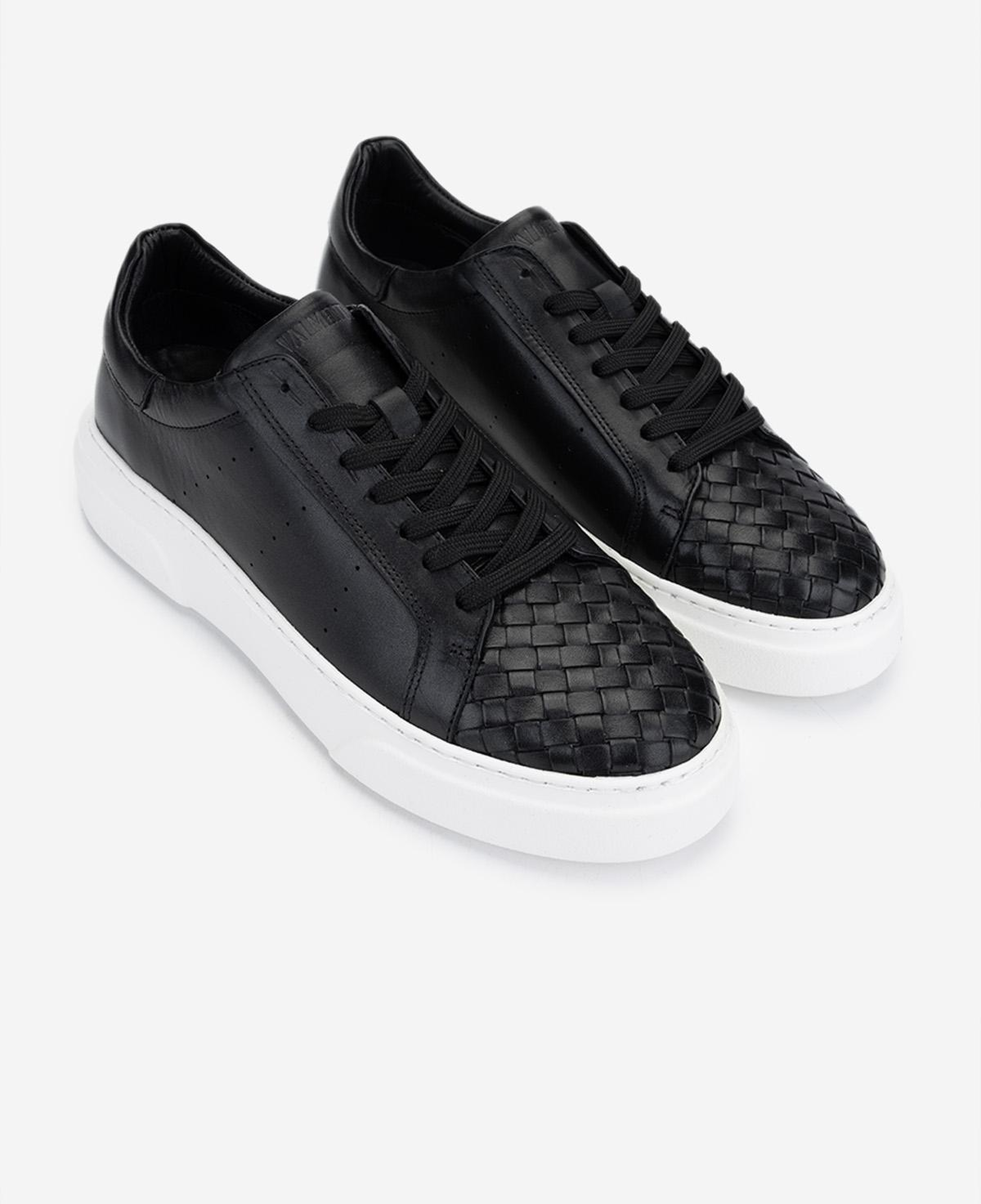 Valmenti Erkek Hakiki Deri Siyah Sneakers & Spor Ayakkabı