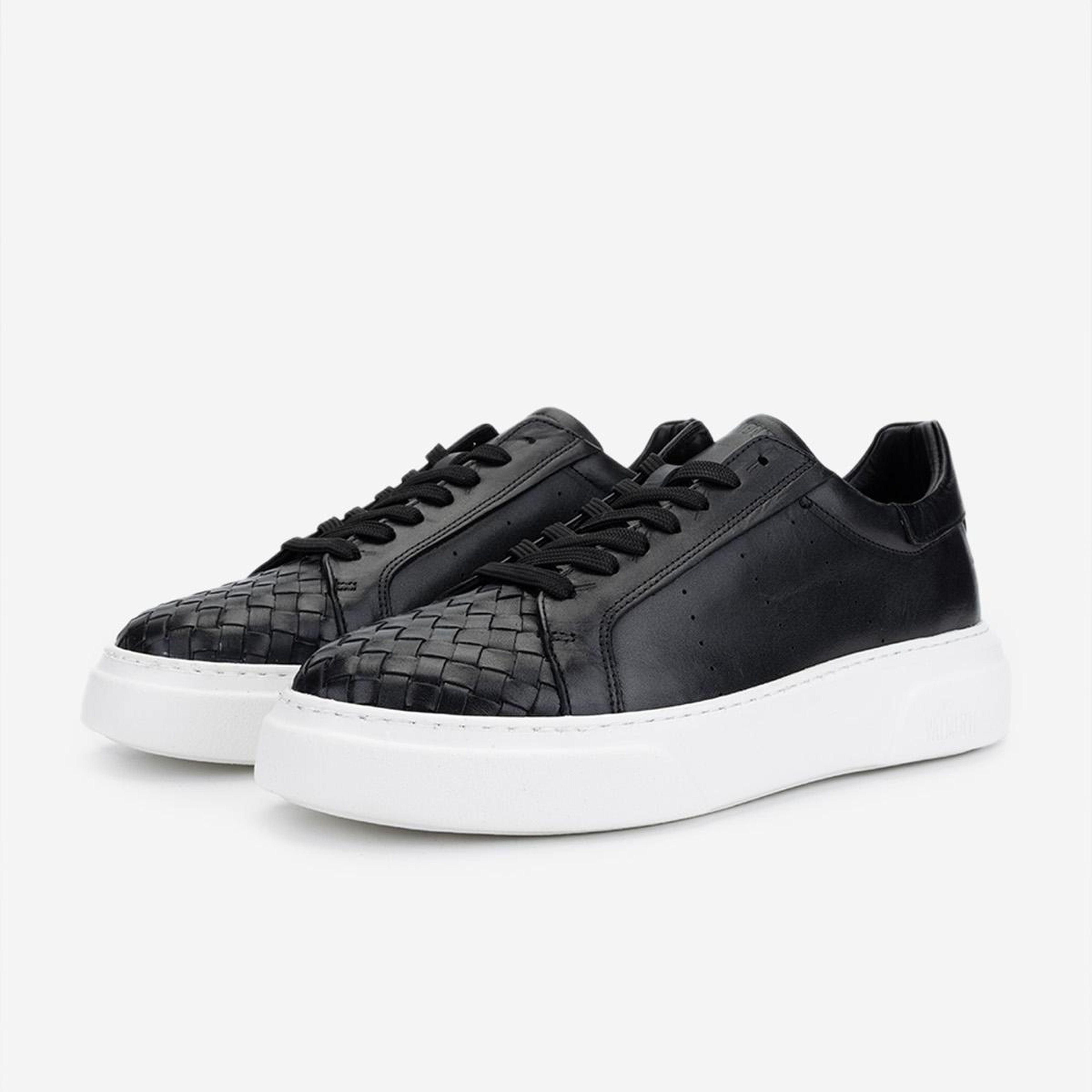 Valmenti Erkek Hakiki Deri Siyah Sneakers & Spor Ayakkabı