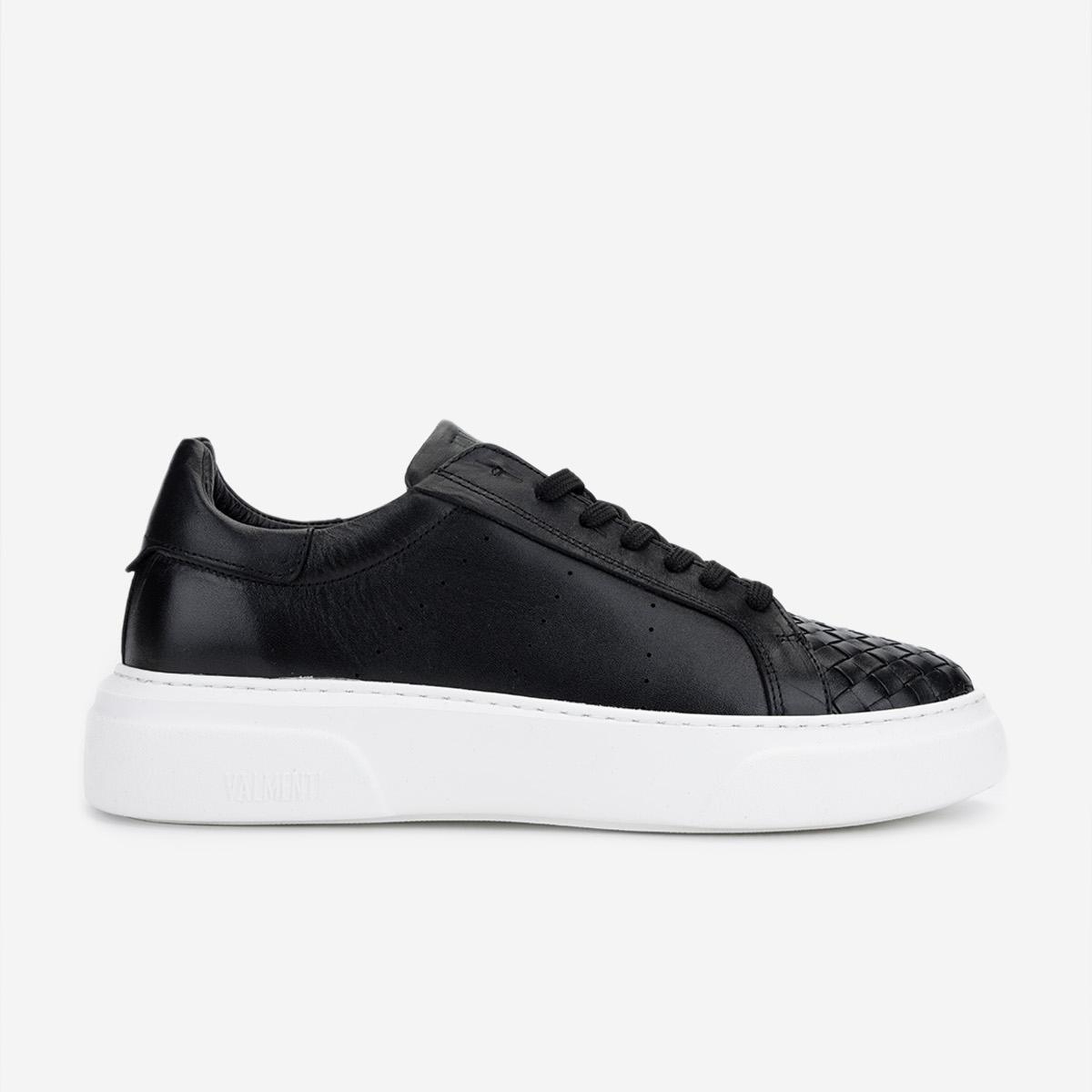 Valmenti Erkek Hakiki Deri Siyah Sneakers & Spor Ayakkabı