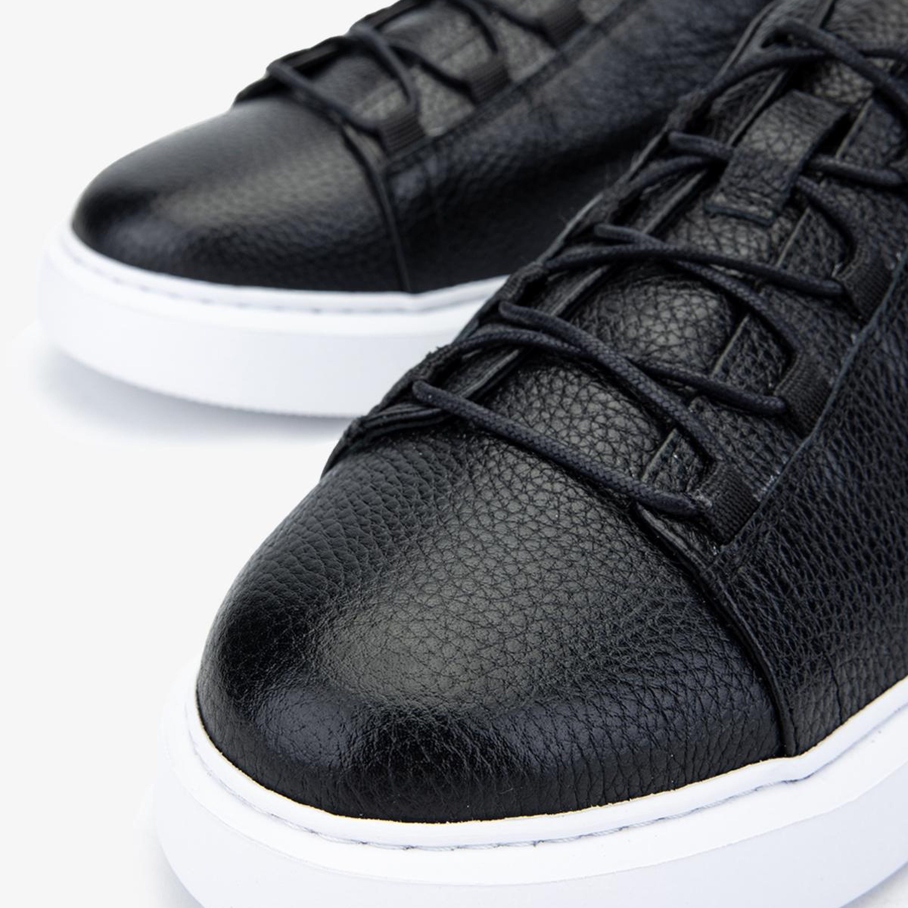 Valmenti Erkek Hakiki Deri Siyah Floter Sneakers & Spor Ayakkabı