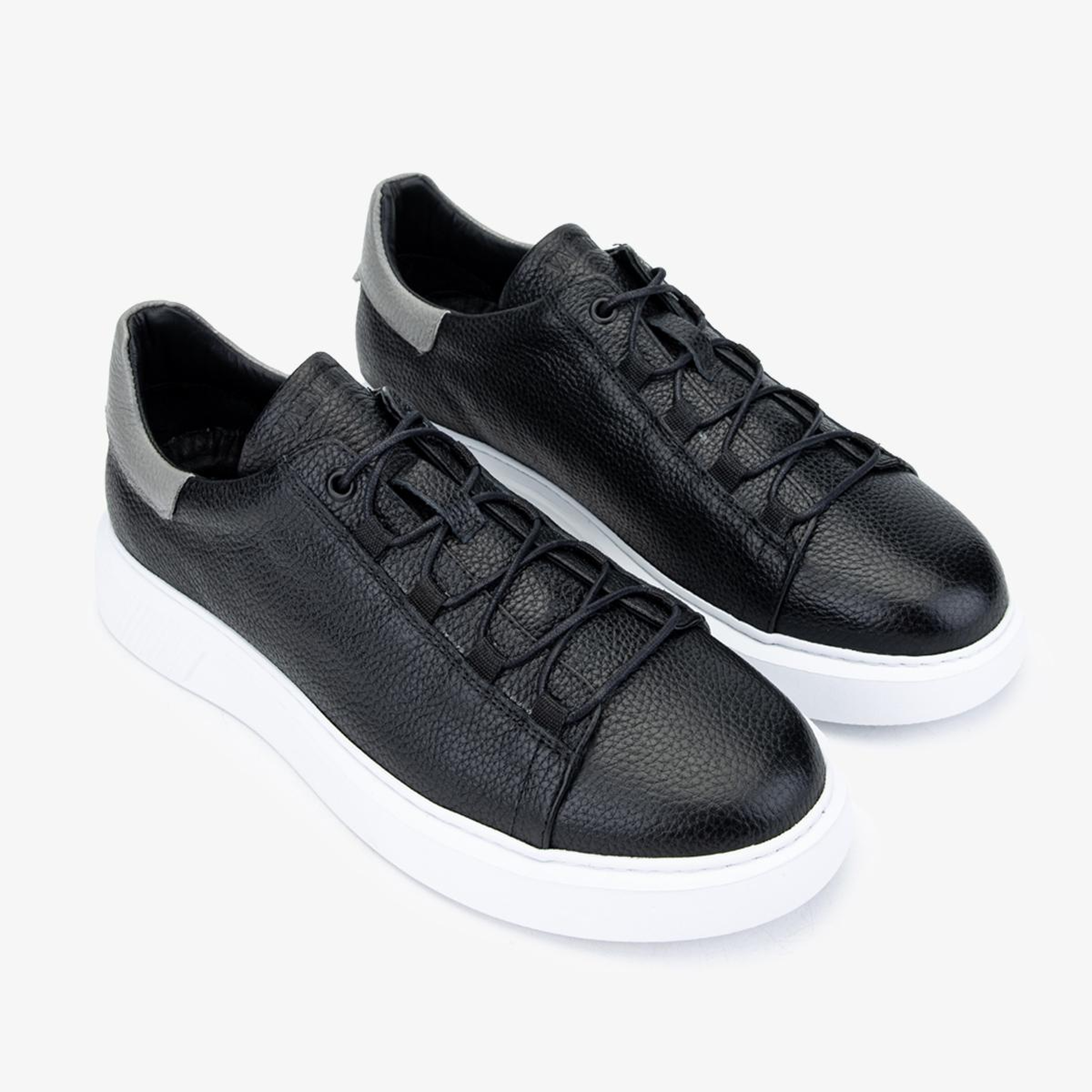 Valmenti Erkek Hakiki Deri Siyah Floter Sneakers & Spor Ayakkabı