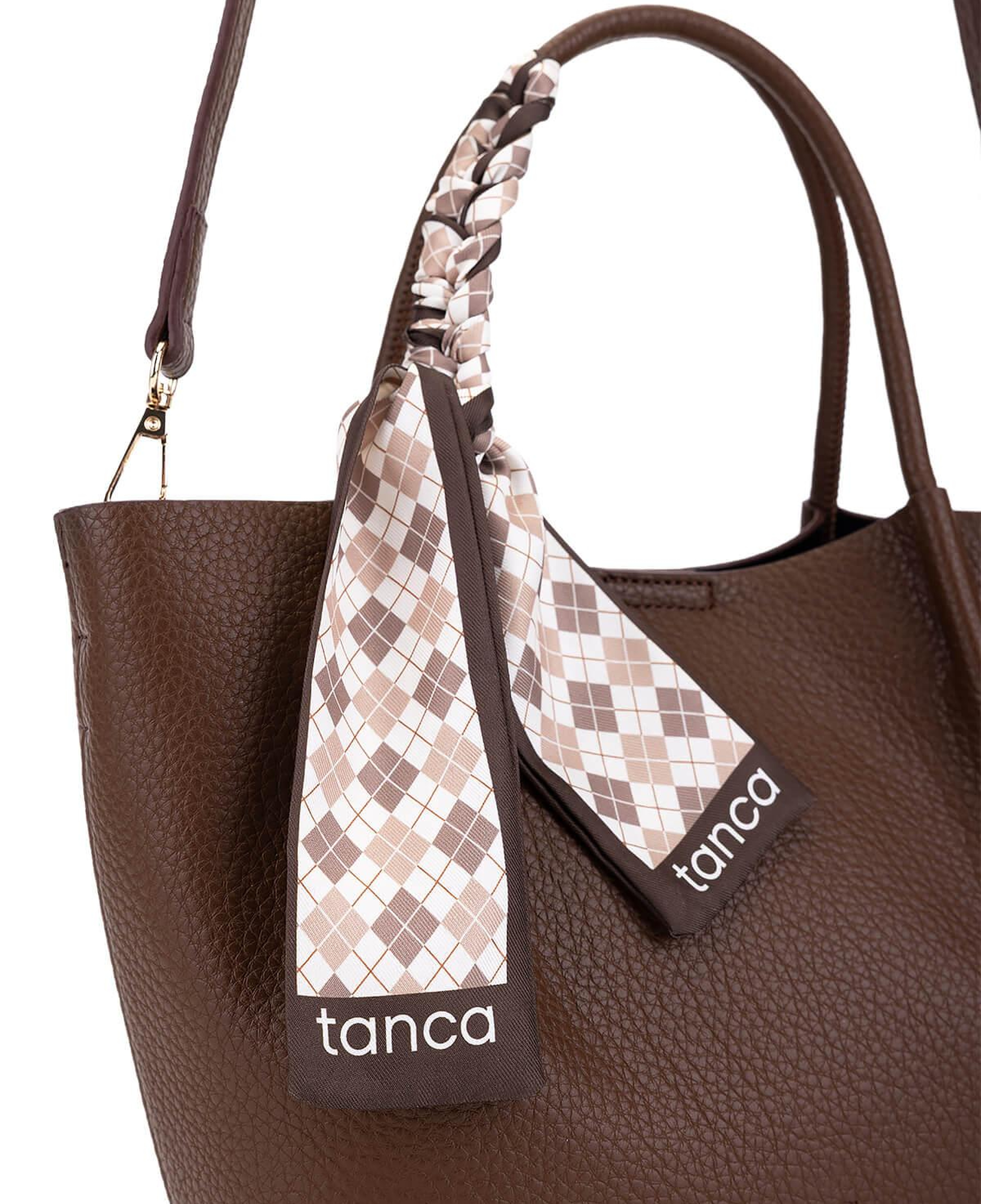 Tamer Tanca Kadın Suni Deri Kahverengi Kol Çantası