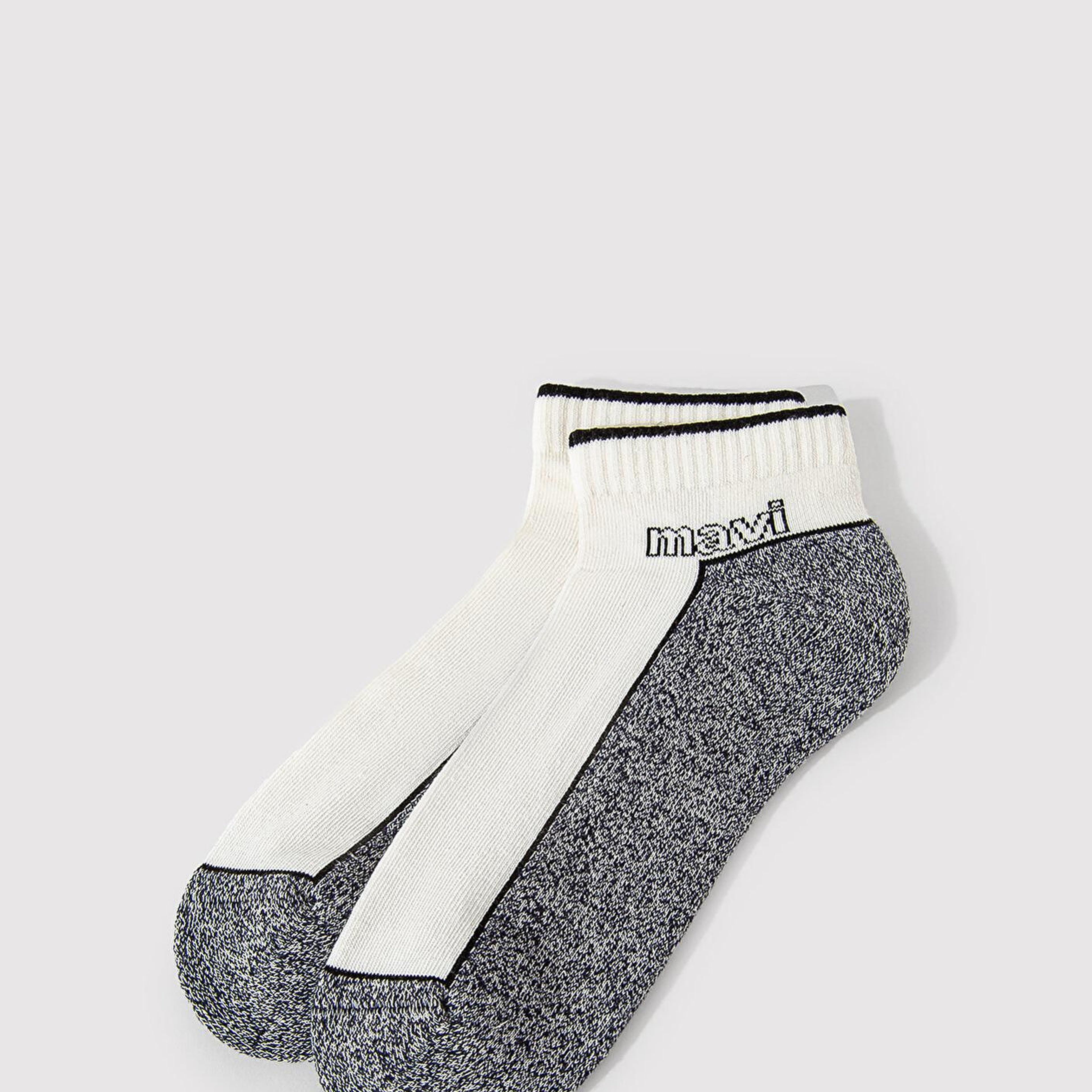 Mavi Mavi Logo Detaylı Beyaz Patik Çorap 0911604-622