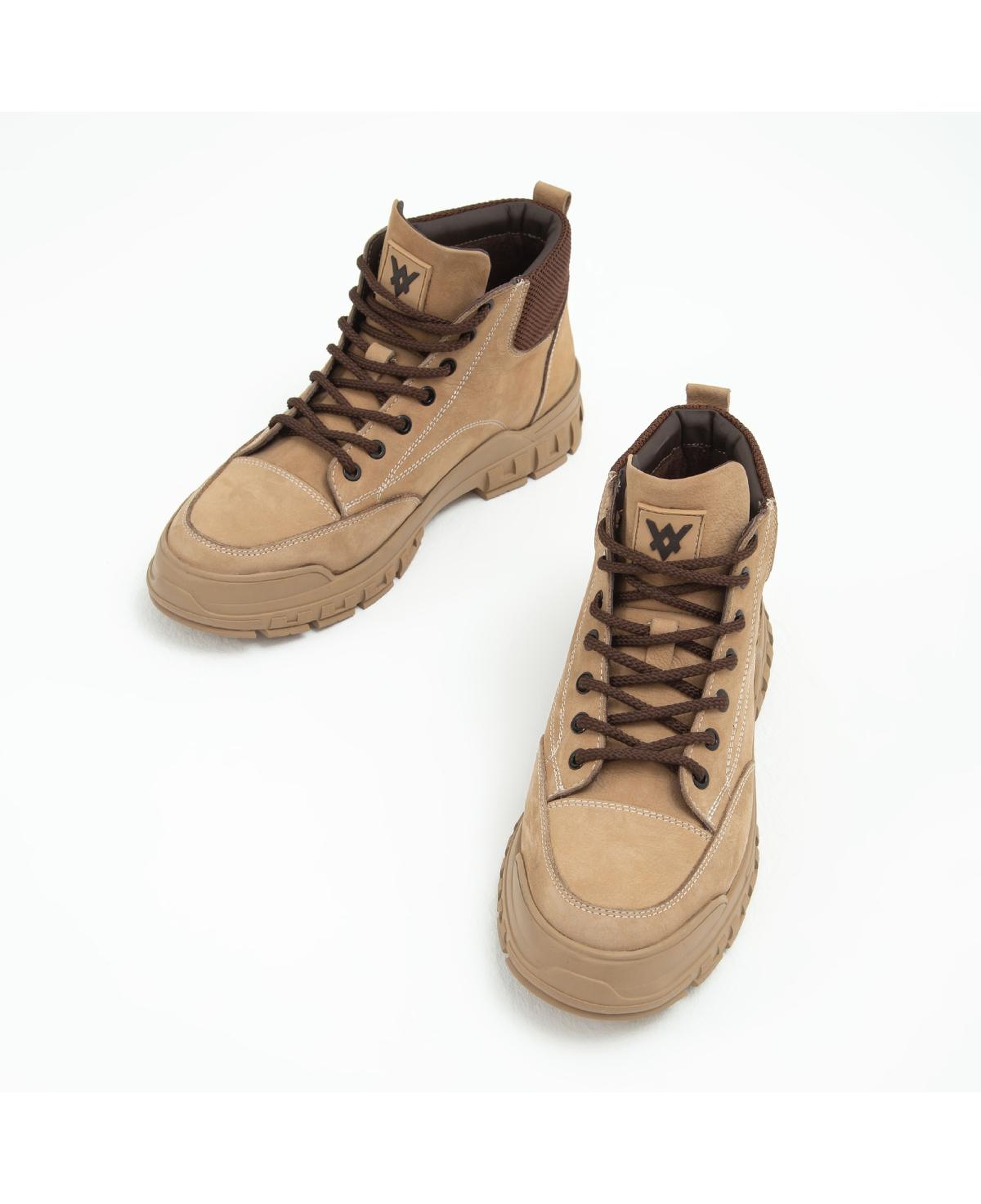 Valmenti Erkek Hakiki Deri Bej Casual Bot