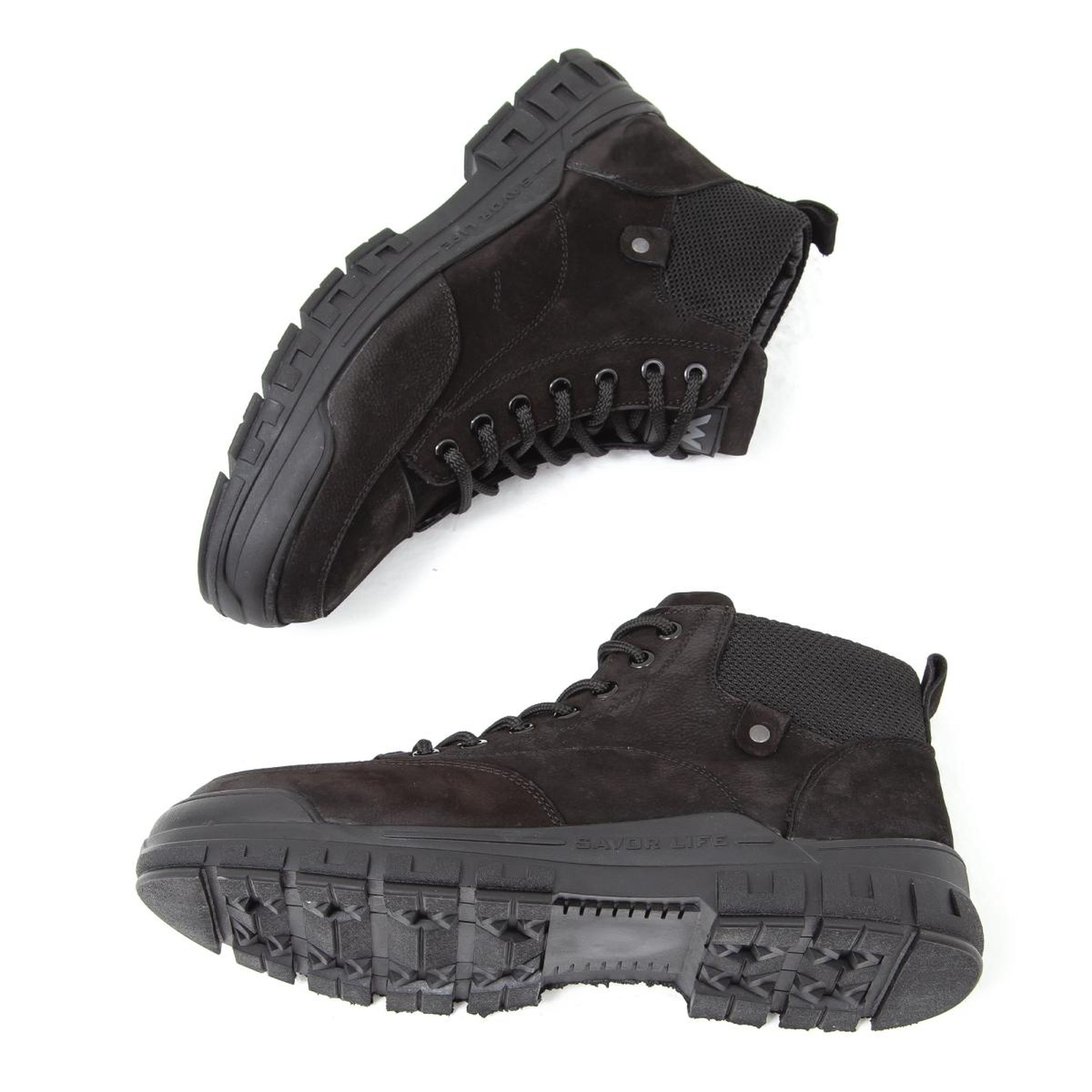 Valmenti Erkek Hakiki Deri Siyah Nubuk Casual Bot